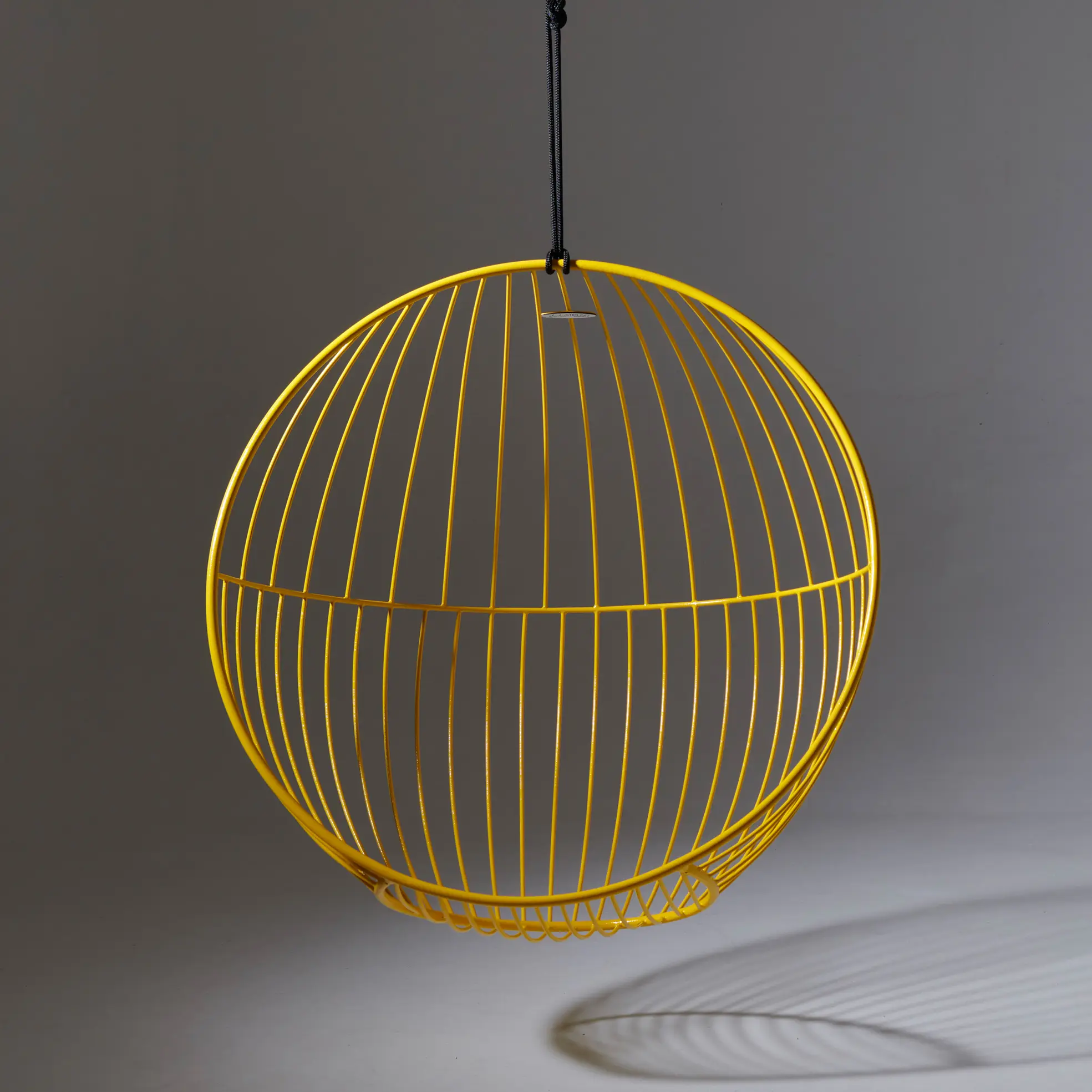 Studio Stirling - Bubble Hanging Chair Swing Seat - Lined Pattern - YELLOW
