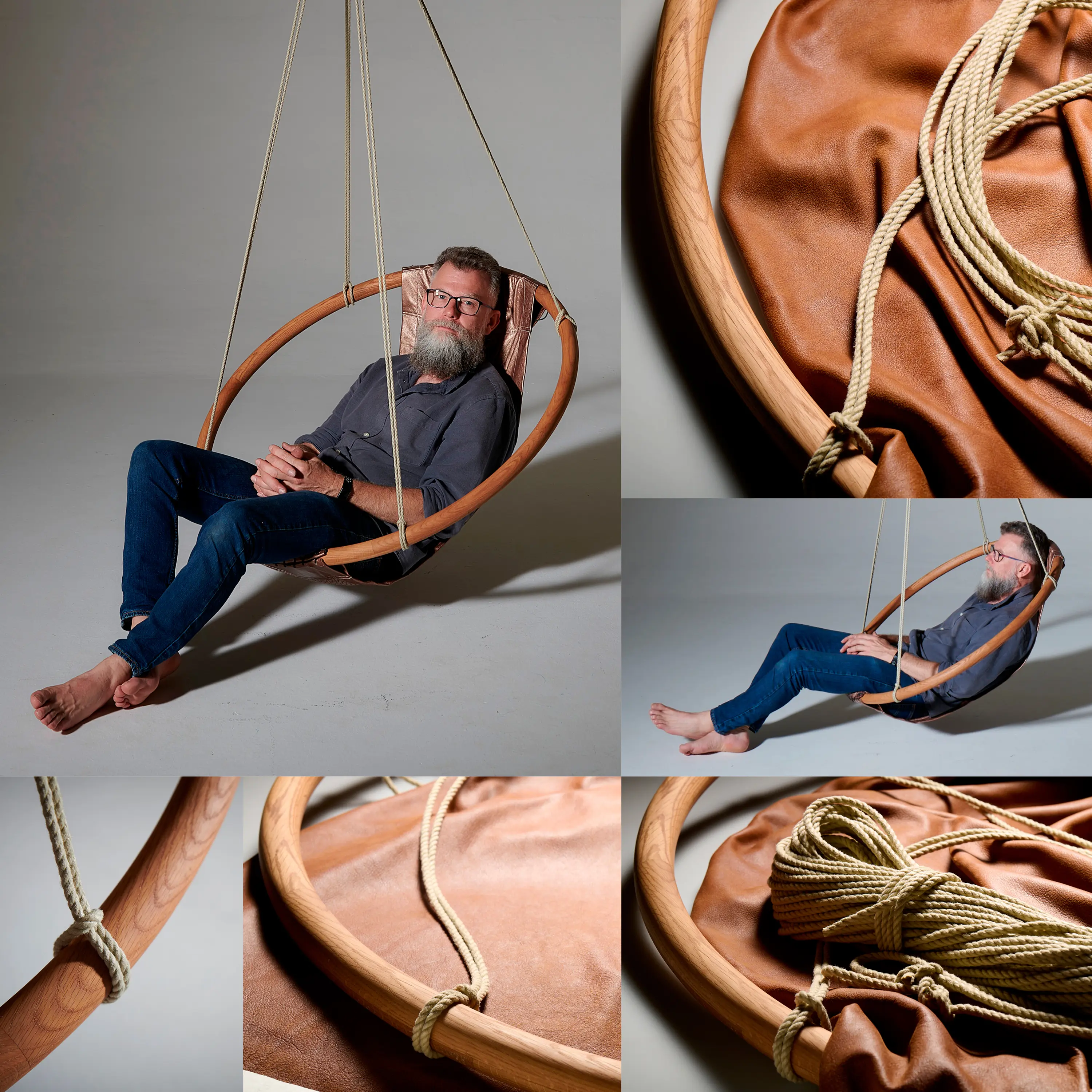Studio Stirling - Sling Wooden Ring Hanging Chair