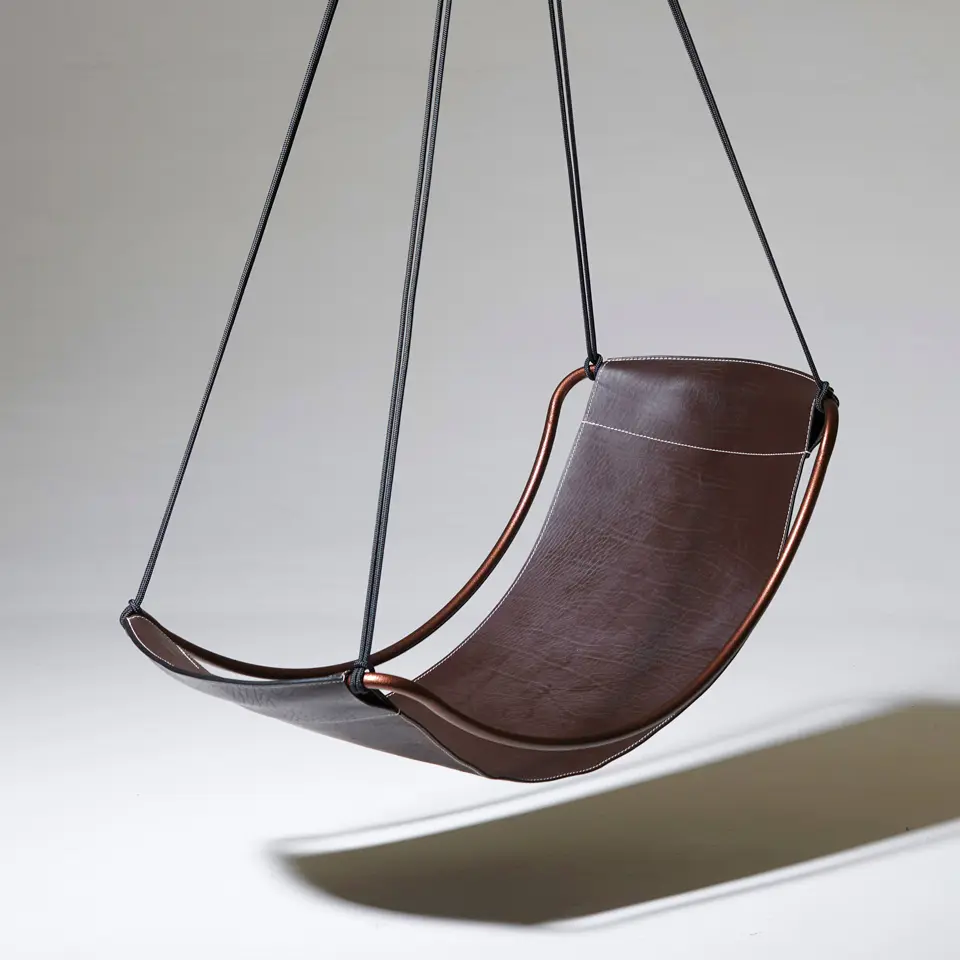 Studio Stirling - Sling Slim Leather Hanging Chair