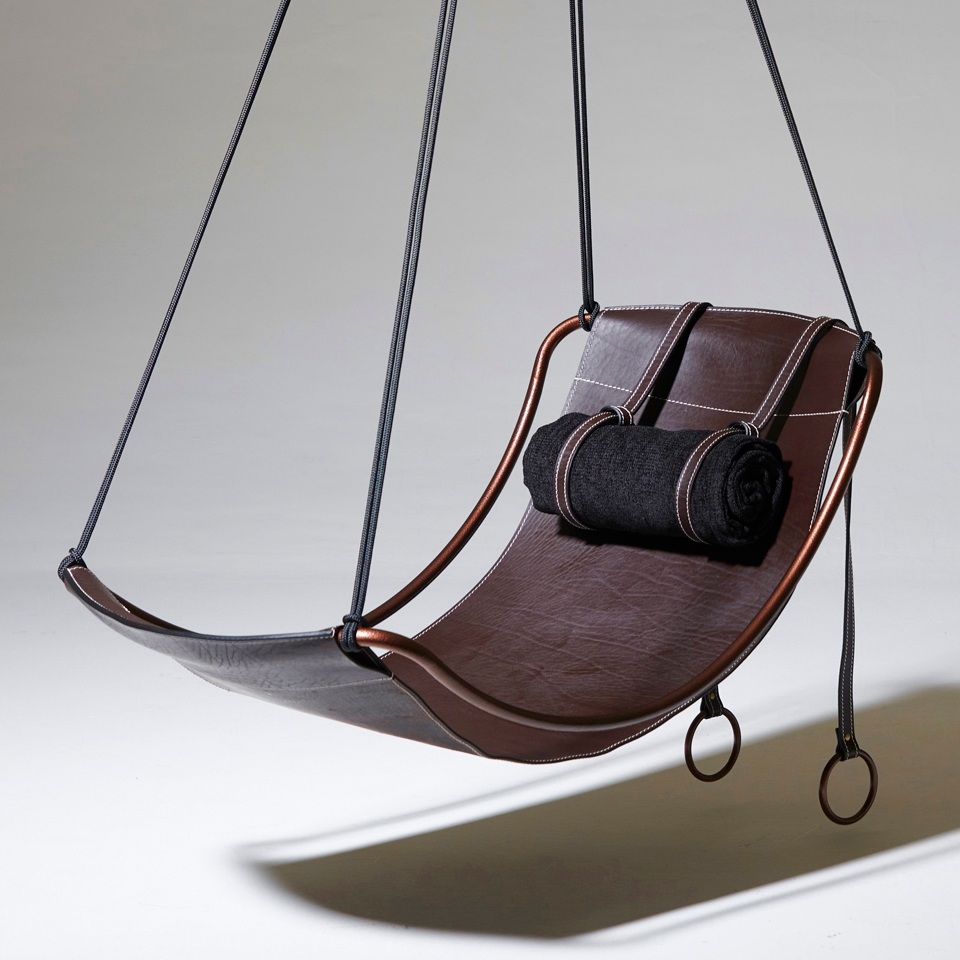 Sling Slim Leather Hanging Chair