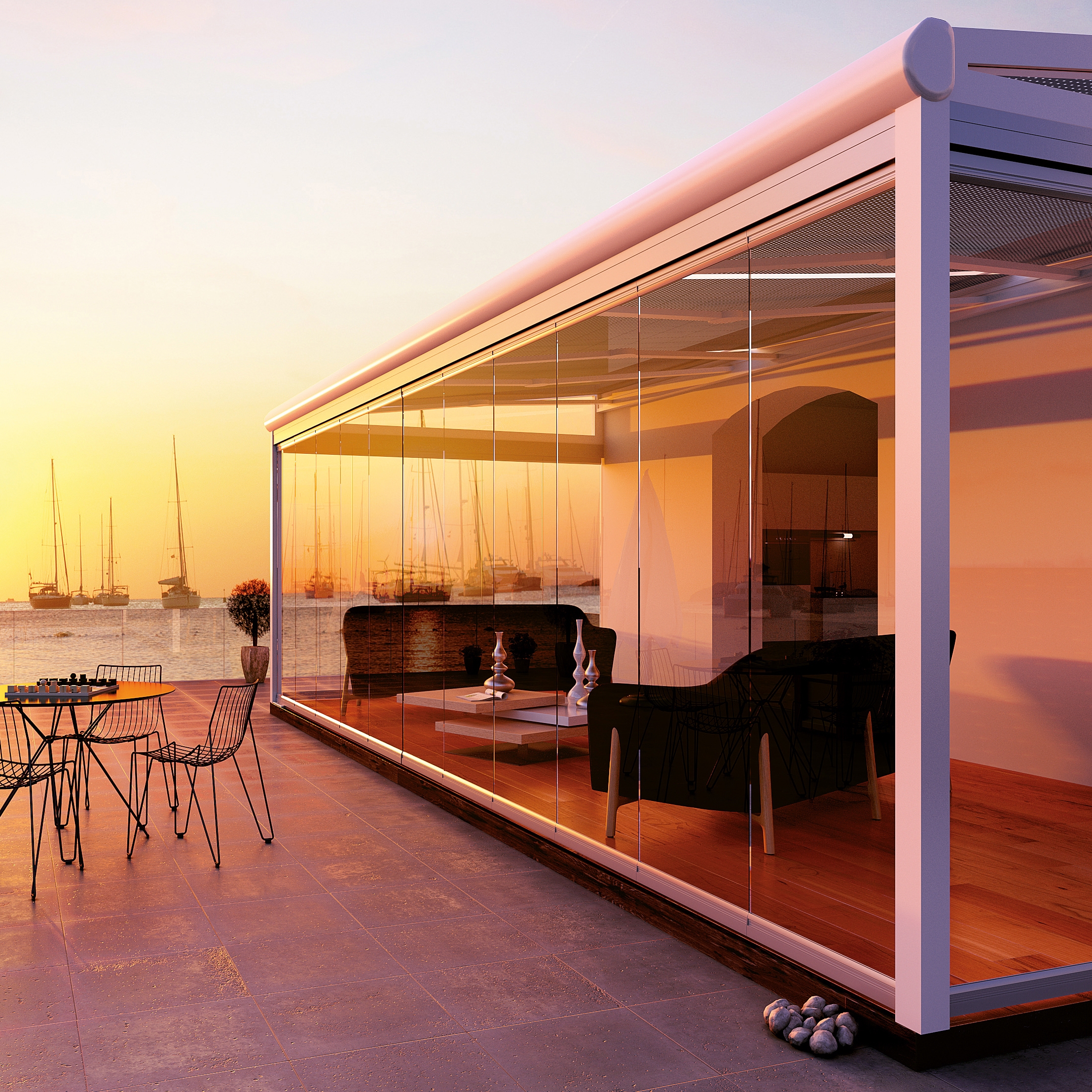 Mostrar el producto Balconglas Falce with bottom guide del fabricante Metalglas Bonomi