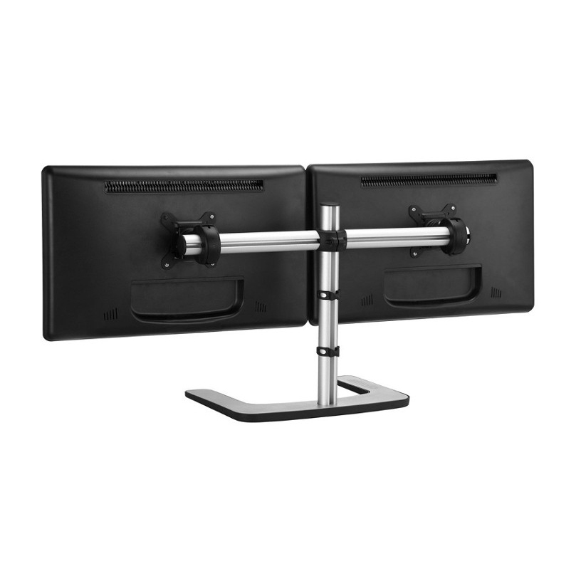 Display product Set & Forget | Dual Display Side-by-Side Mount with a Freestanding Base VFS-DH from manufacturer Atdec