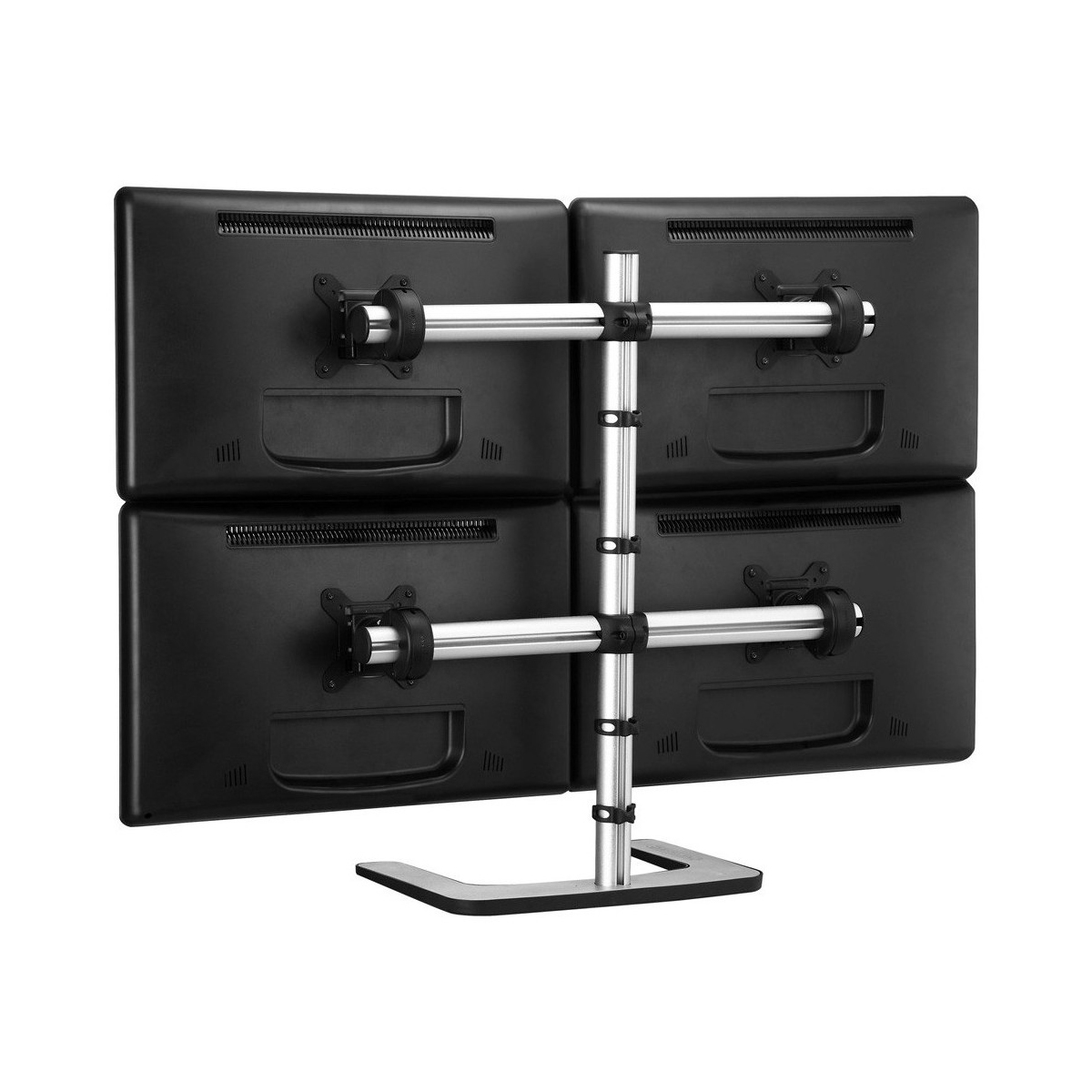 Display product Set & Forget | Freestanding Four Display Mount VFS-Q from manufacturer Atdec