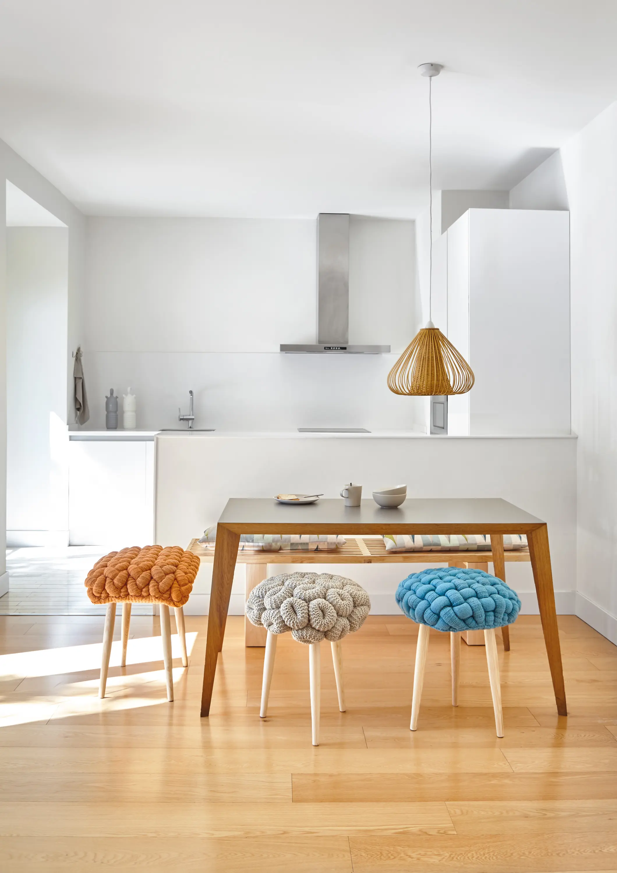 GAN - Knitted Stool Blue 2