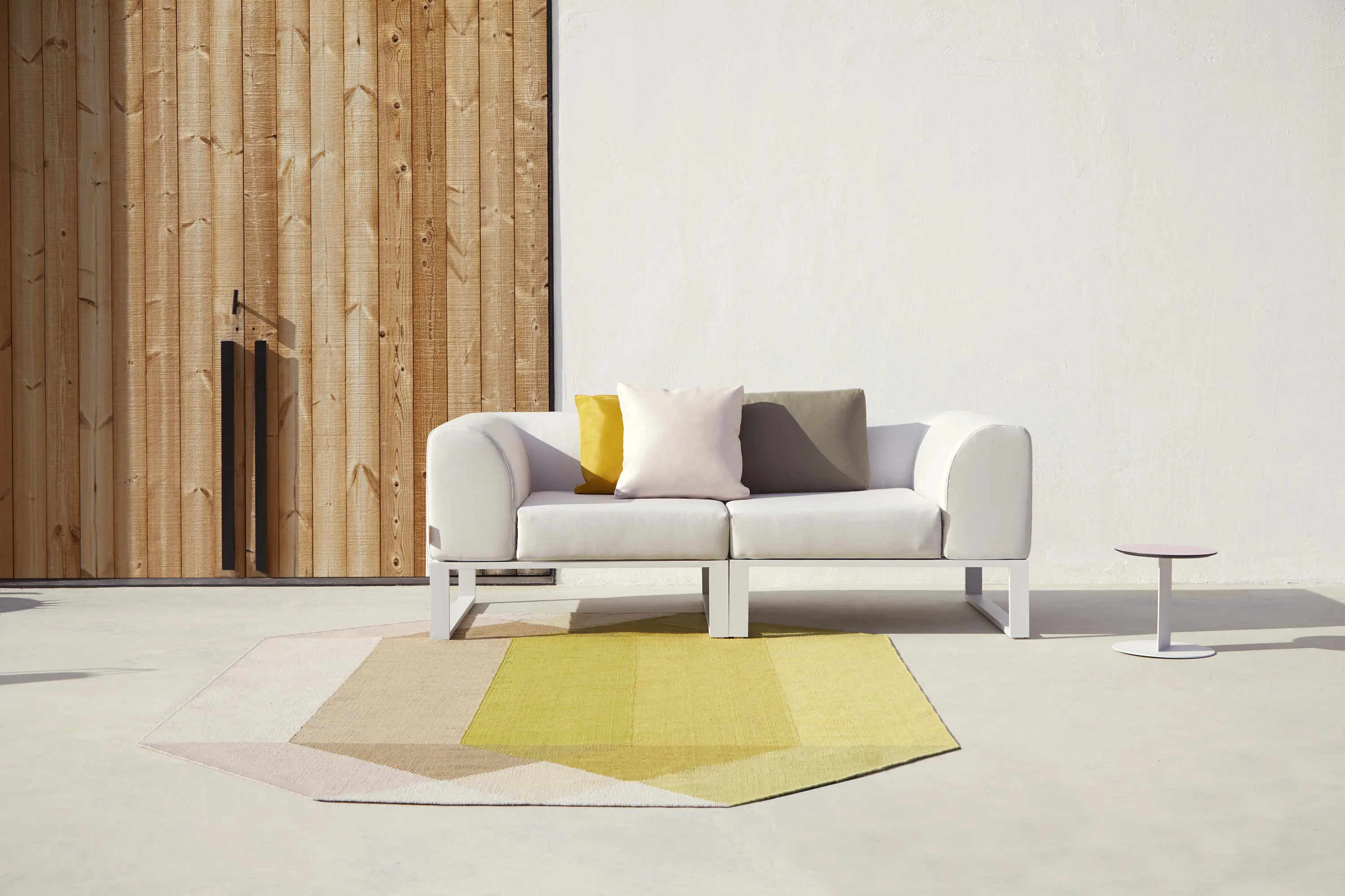 GAN - Diamond Outdoor Rug Pink - Yellow