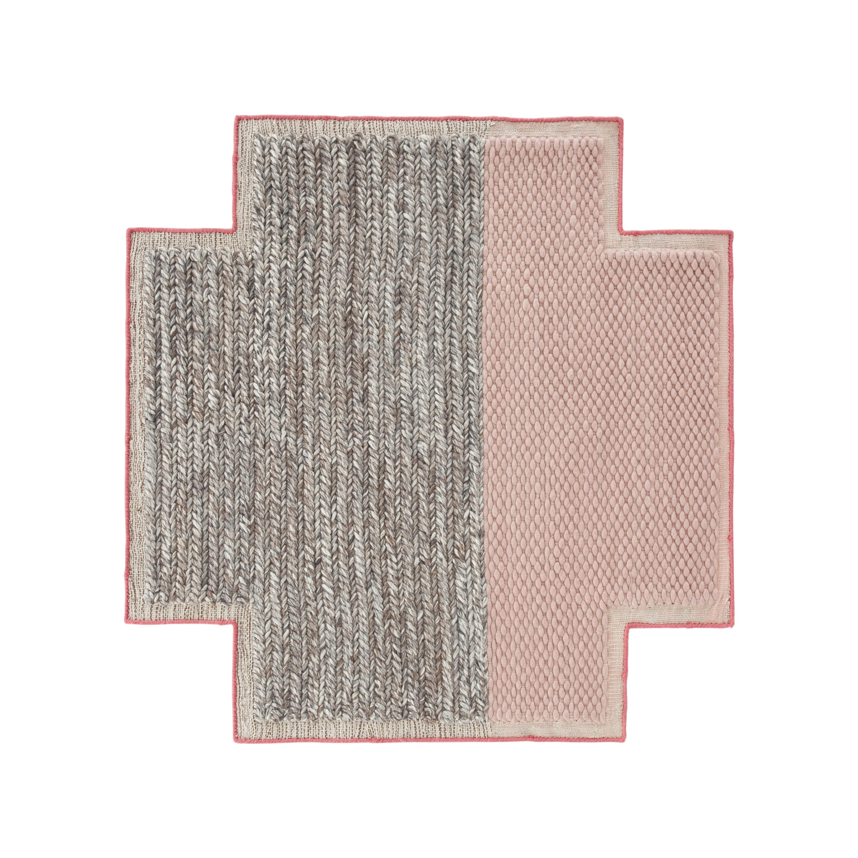 Mangas Space Rug Plait Square Pink 7