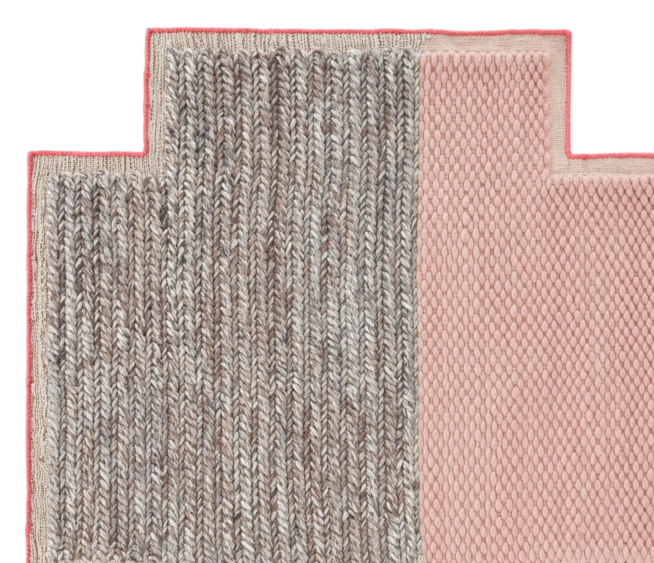 GAN - Mangas Space Rug Plait Square Pink 7