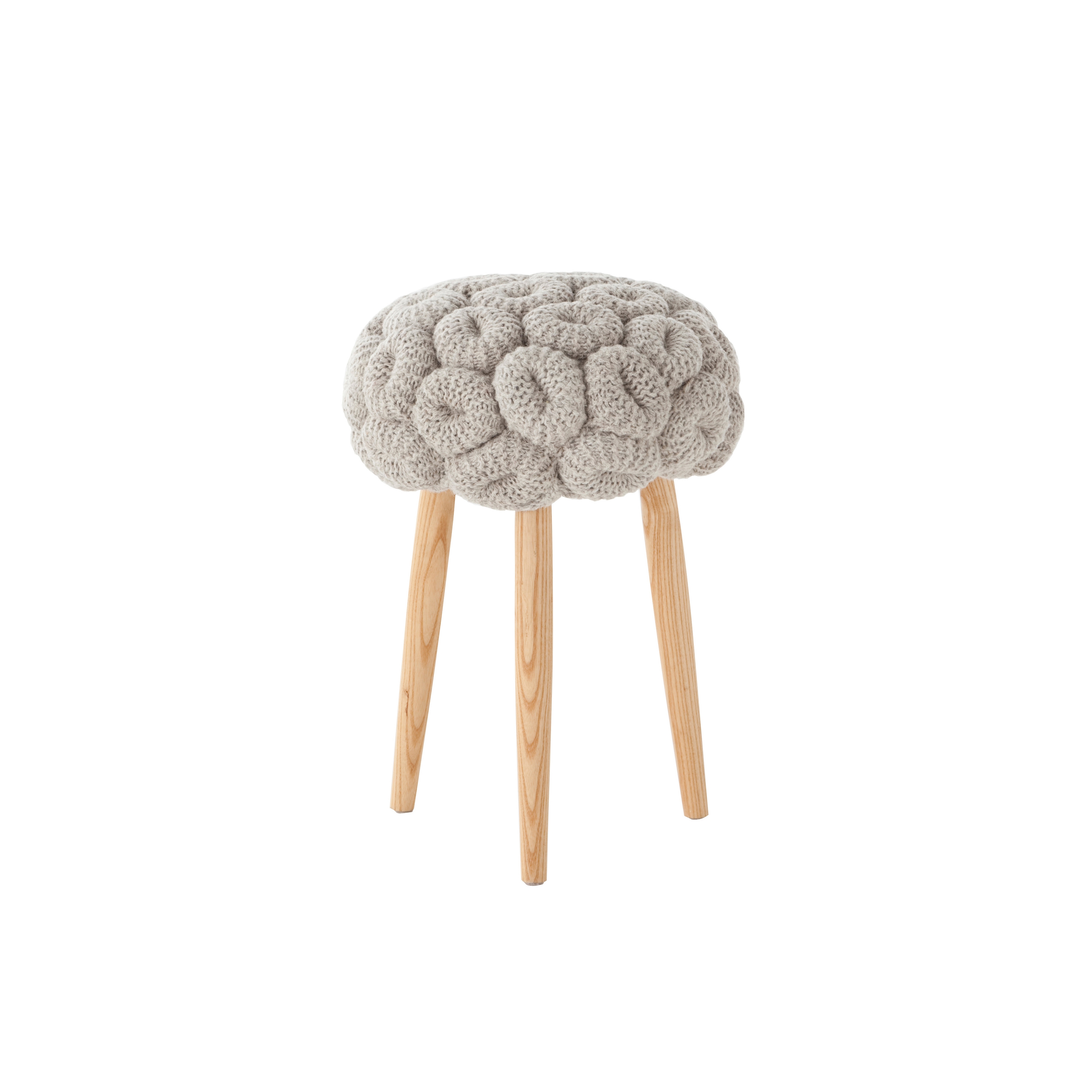 Vertoon produk Knitted Stool Grey 1 van vervaardiger GAN