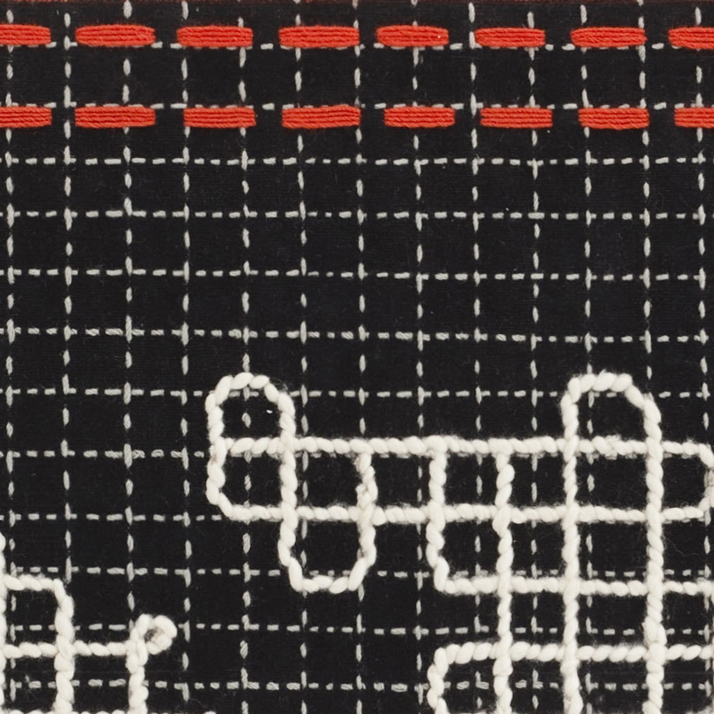 Display product Bandas Single Rug D Black 16 from manufacturer GAN