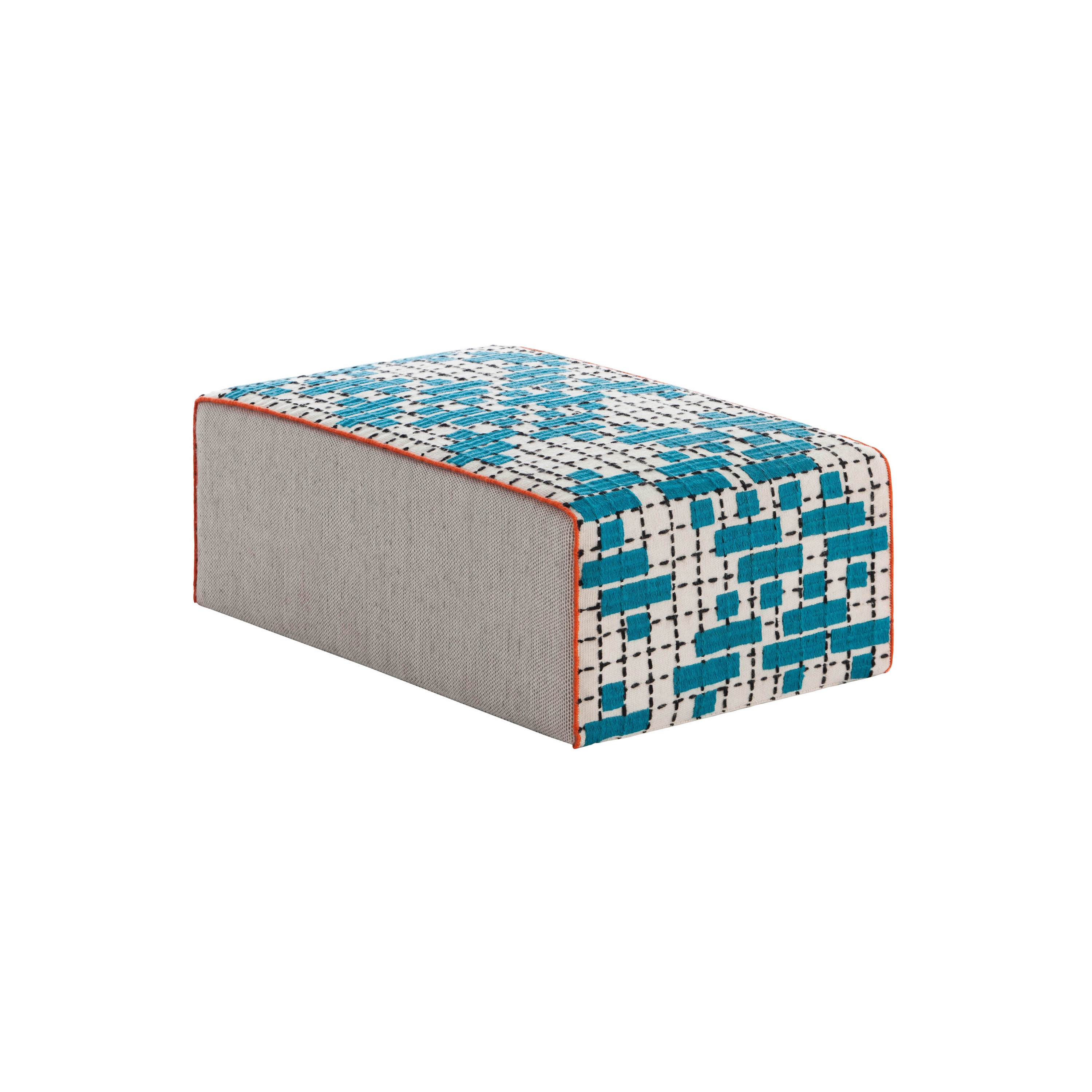 Display product Bandas Big Pouf C Turquoise 25 from manufacturer GAN
