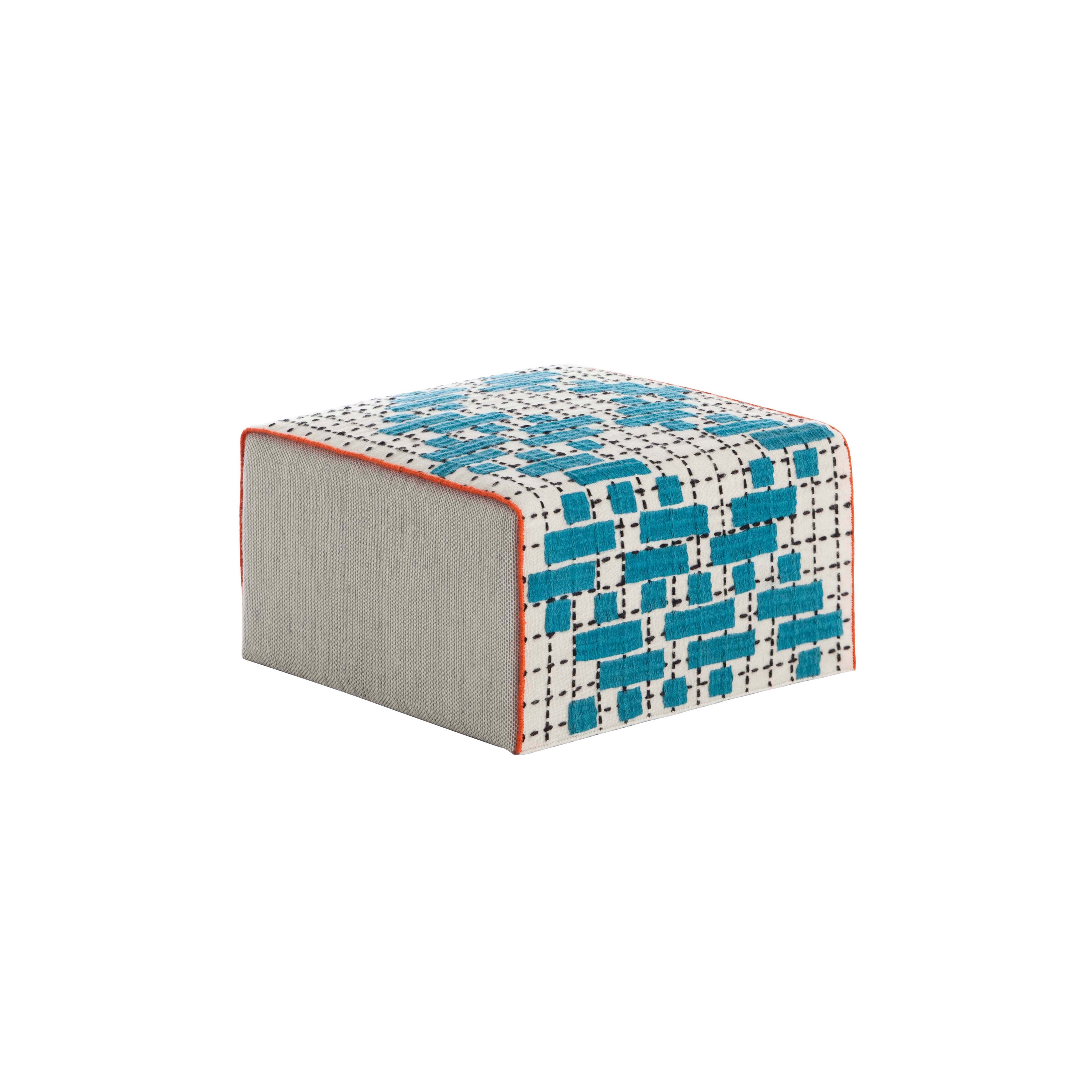 Bandas Small Pouf C Turquoise 35