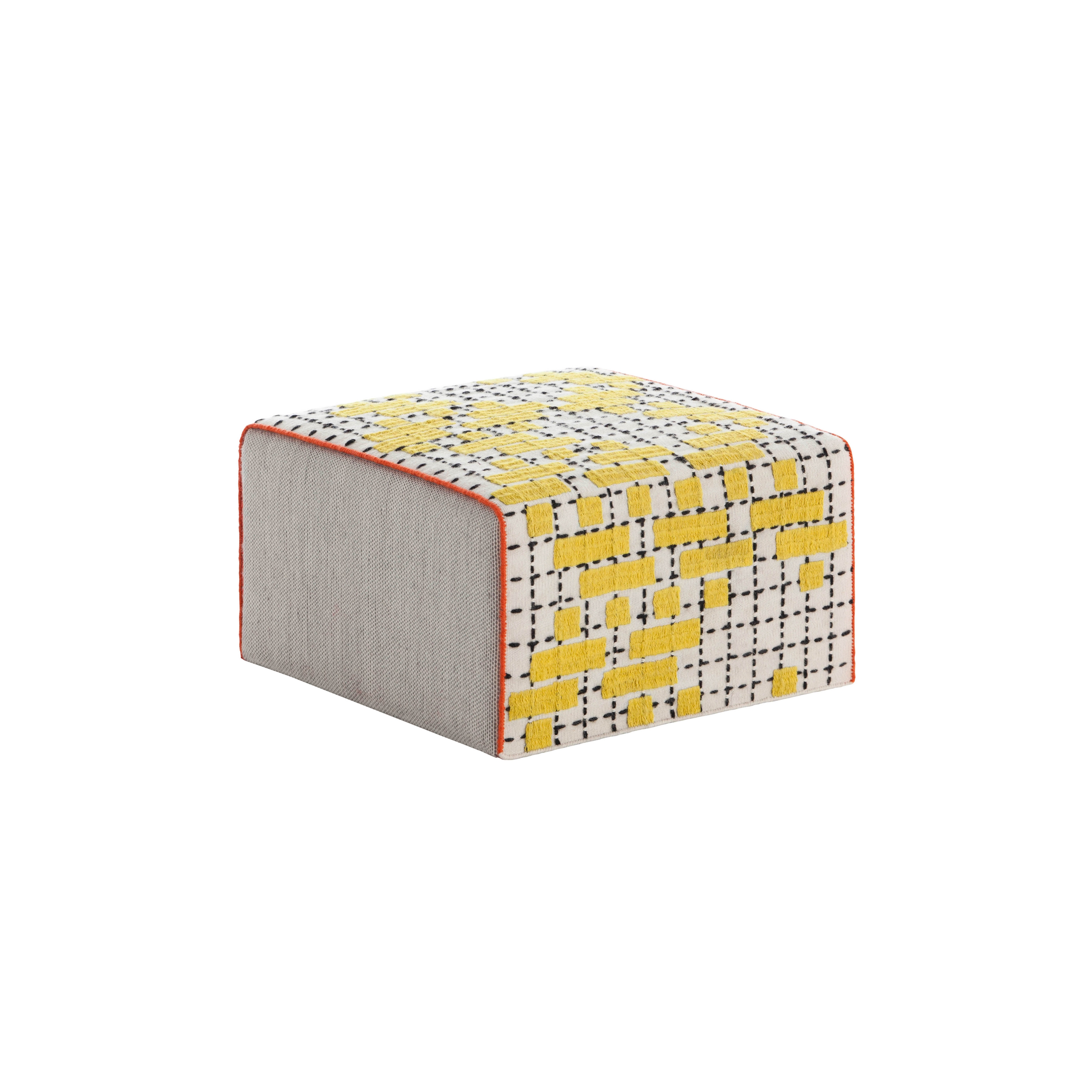 Display product Bandas Small Pouf C Yellow 36 from manufacturer GAN