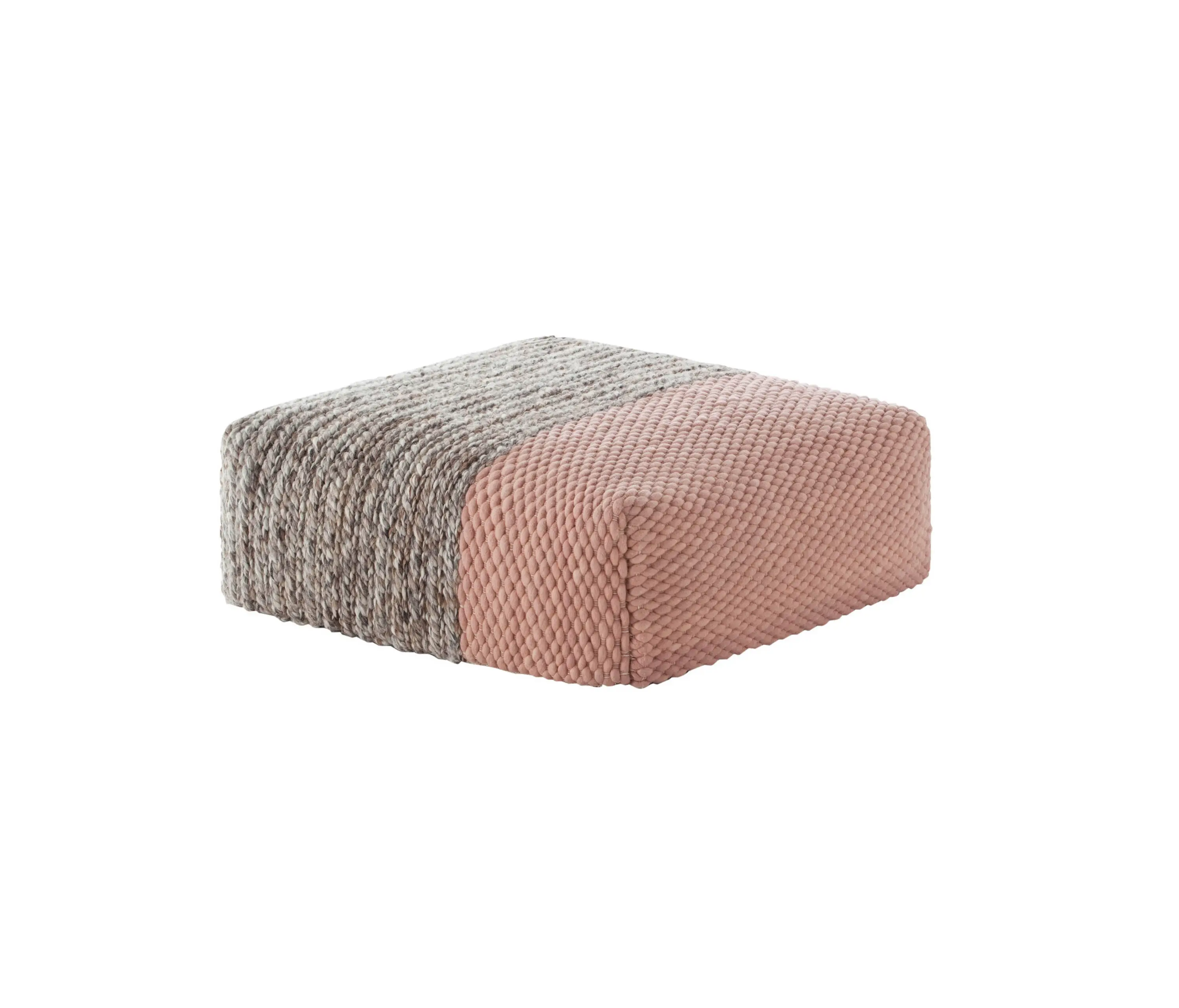 GAN - Mangas Space Pouf Square Plait Pink 3