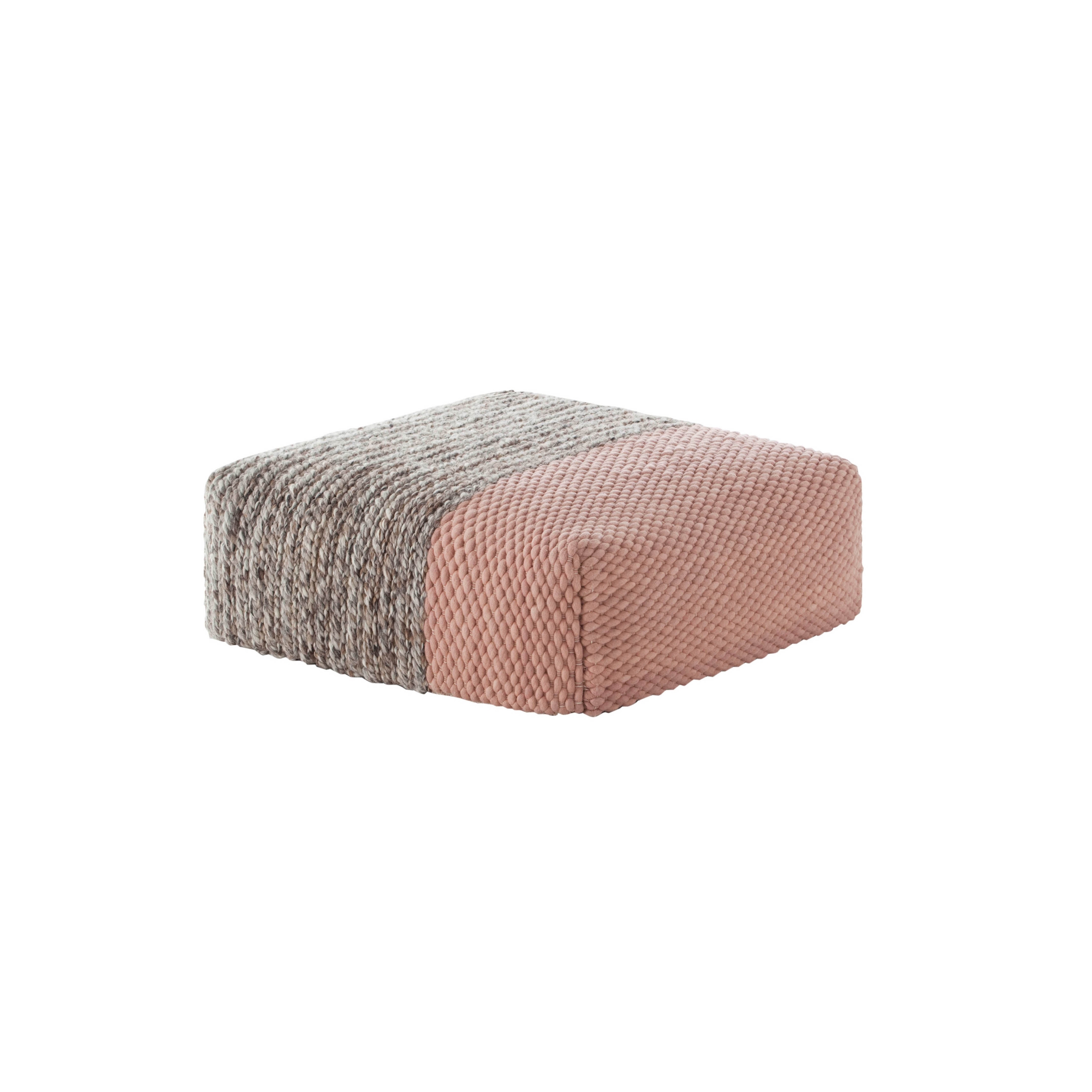 Mangas Space Pouf Square Plait Pink 3