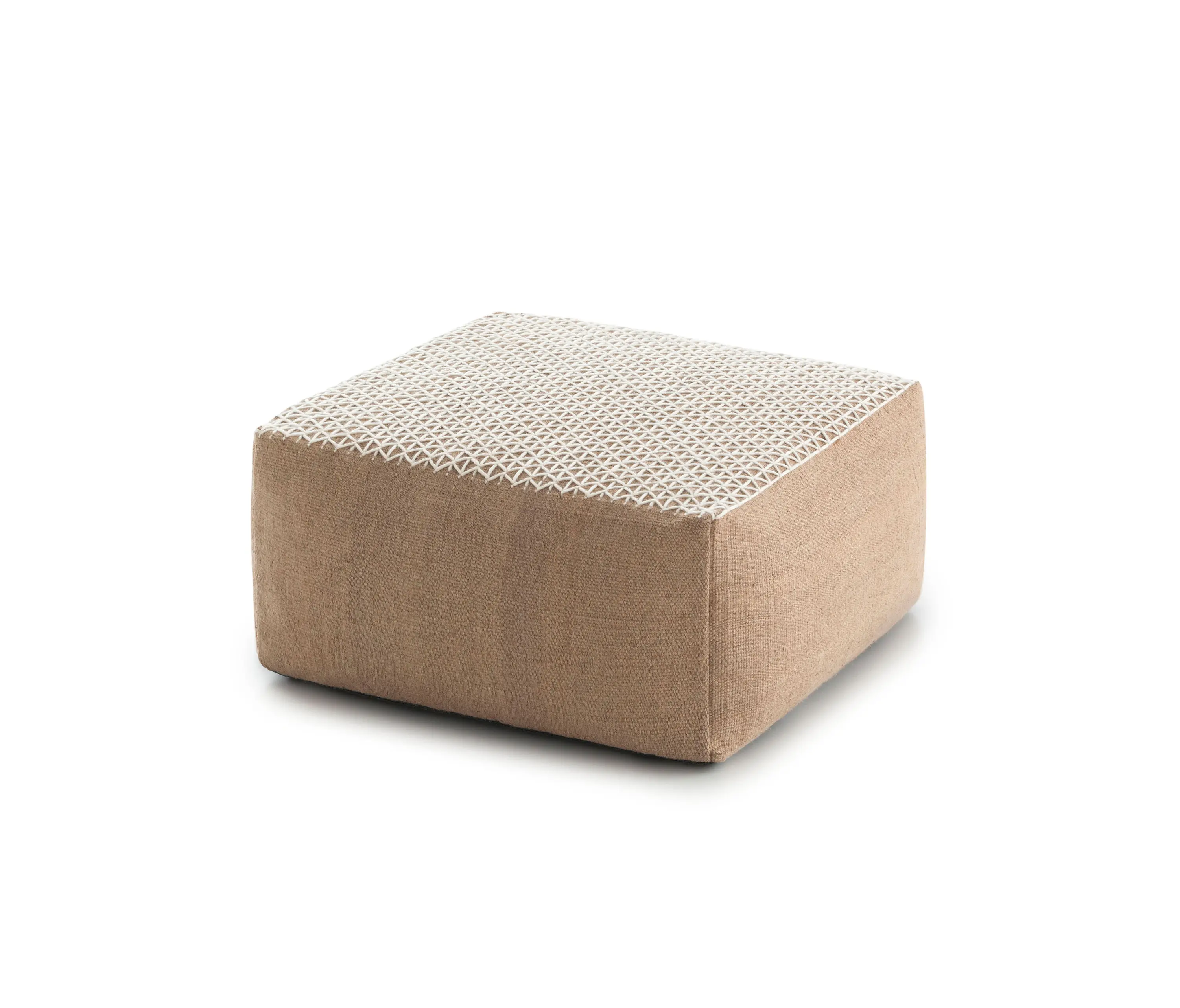 GAN - Raw Small Pouf White 6
