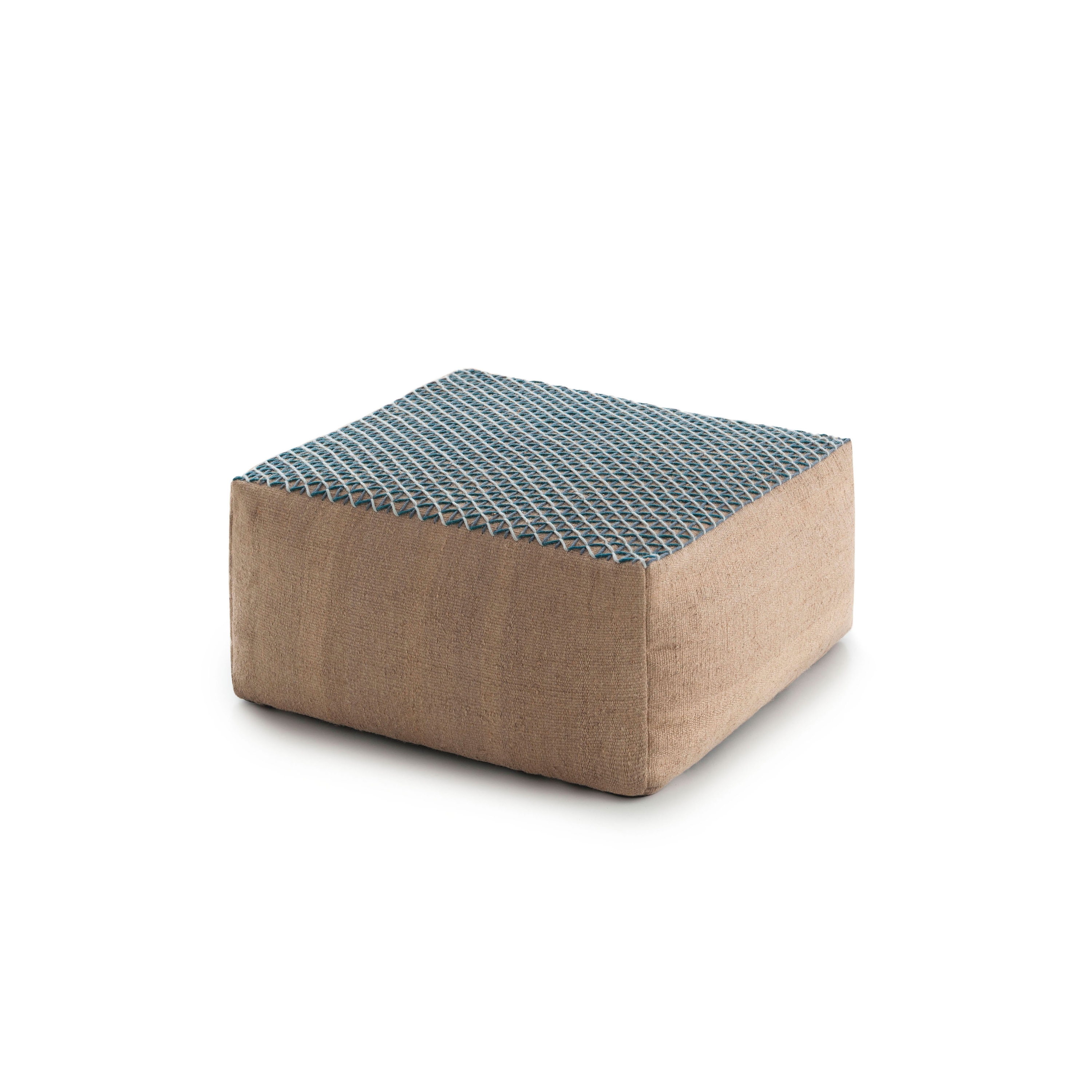 Raw Small Pouf Blue 8
