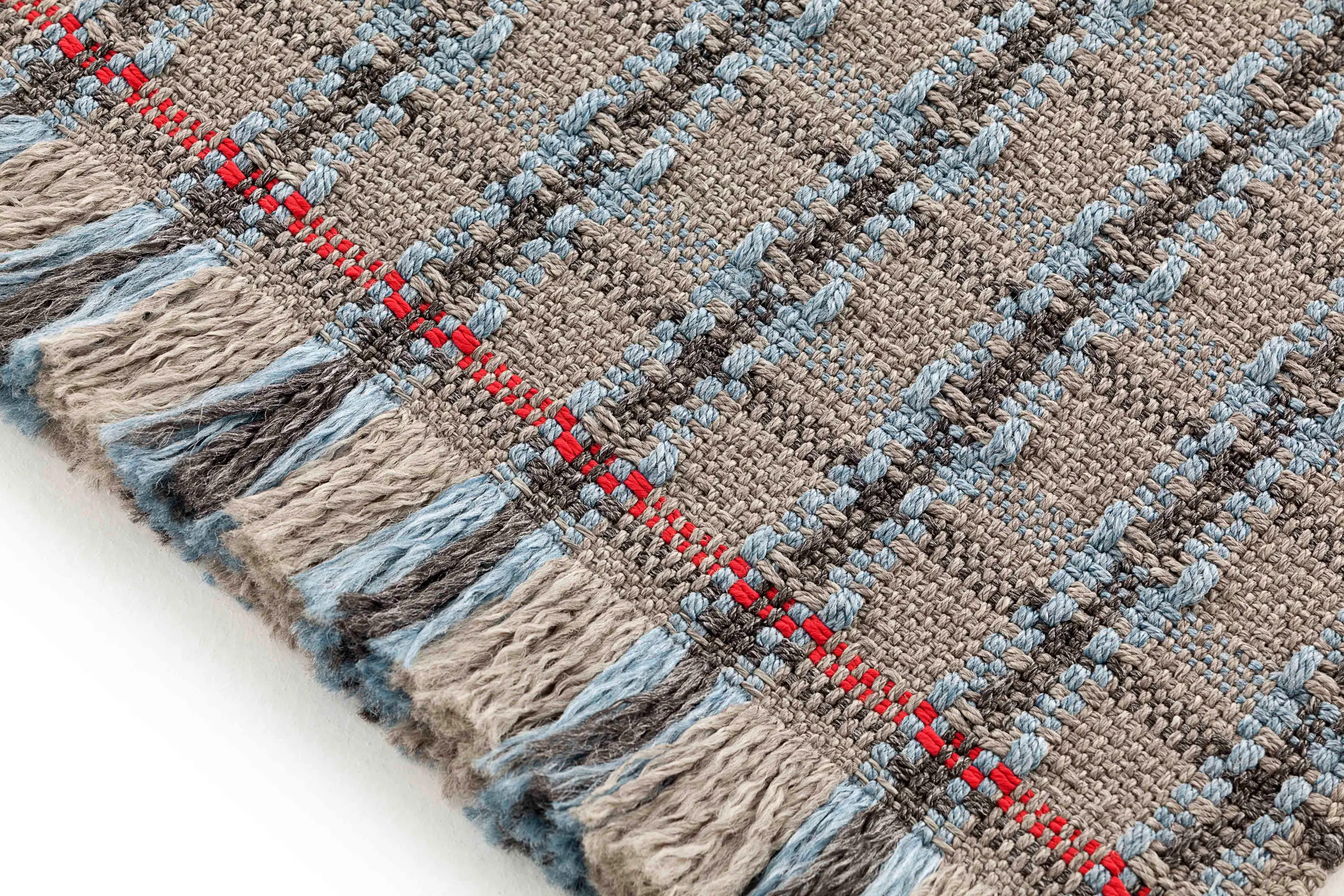 GAN - Garden Layers Rug Checks blue