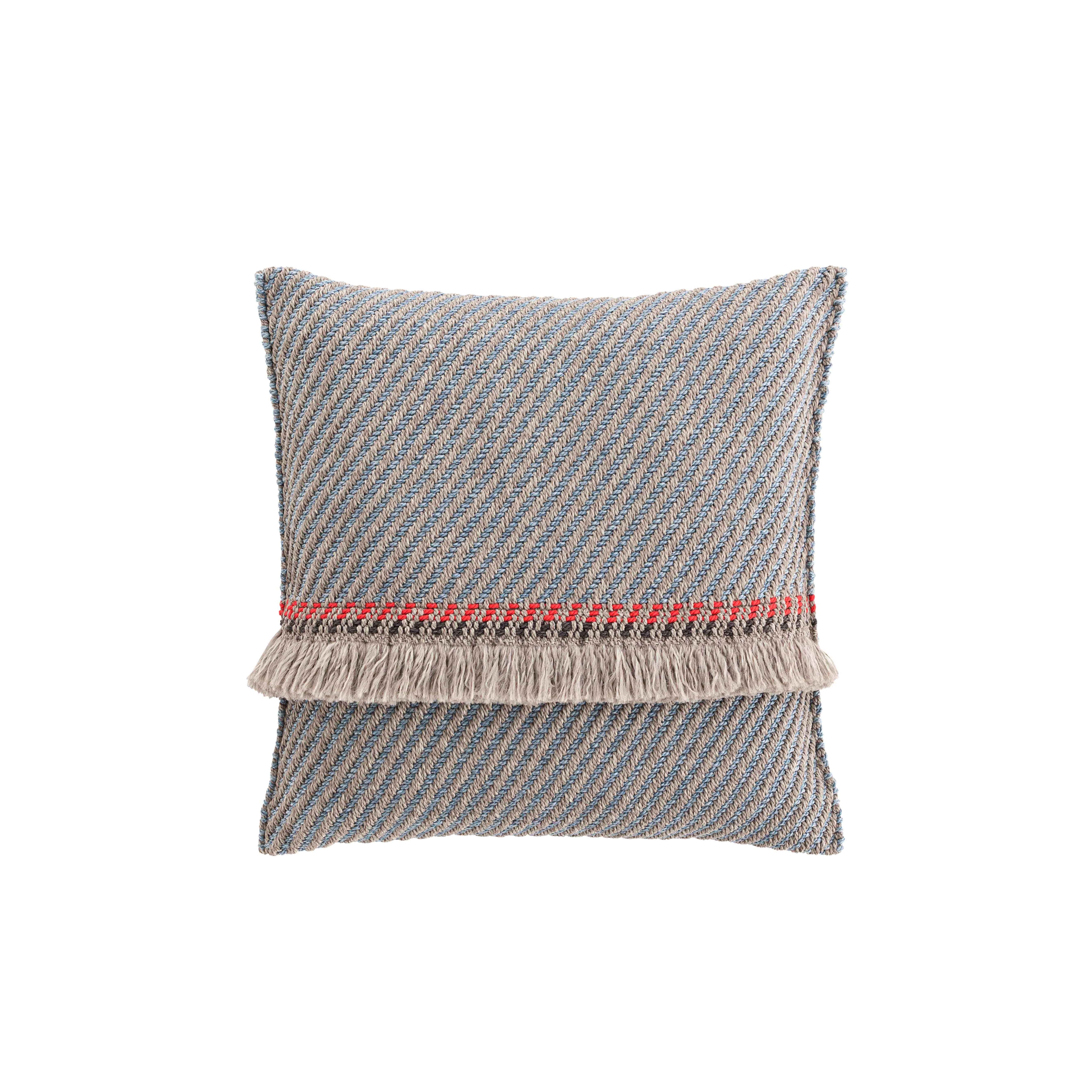 Garden Layers Big Cushion Diagonal almond-blue