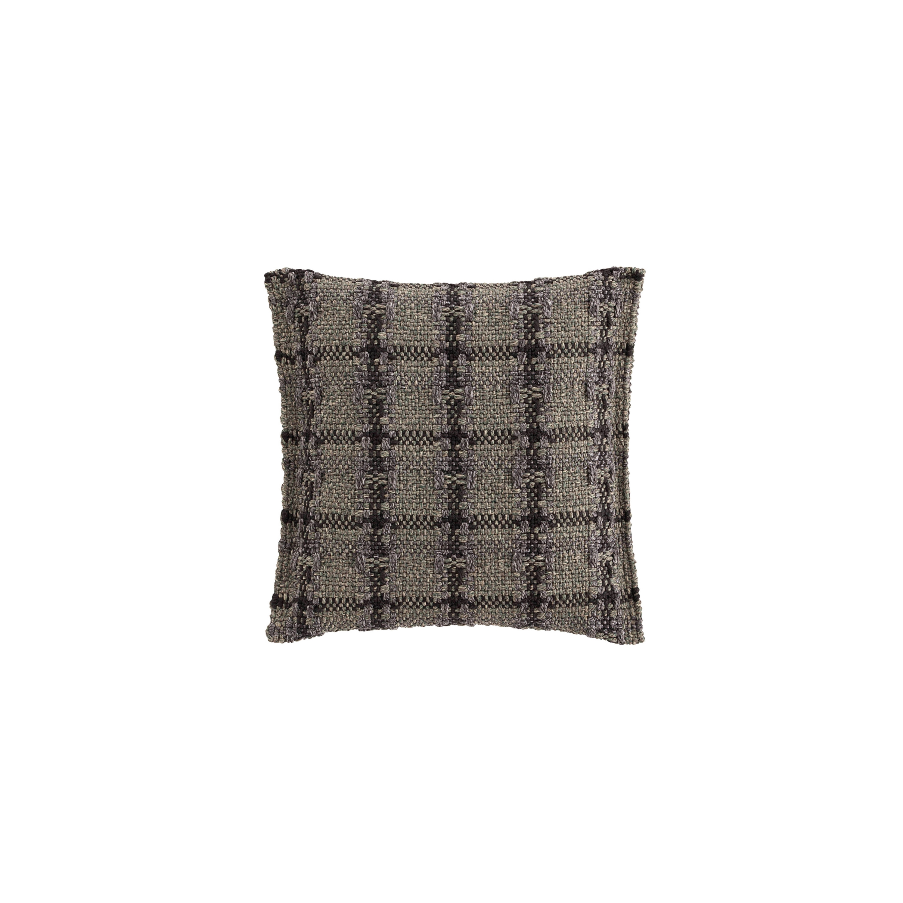 Garden Layers Small Cushion Checks green