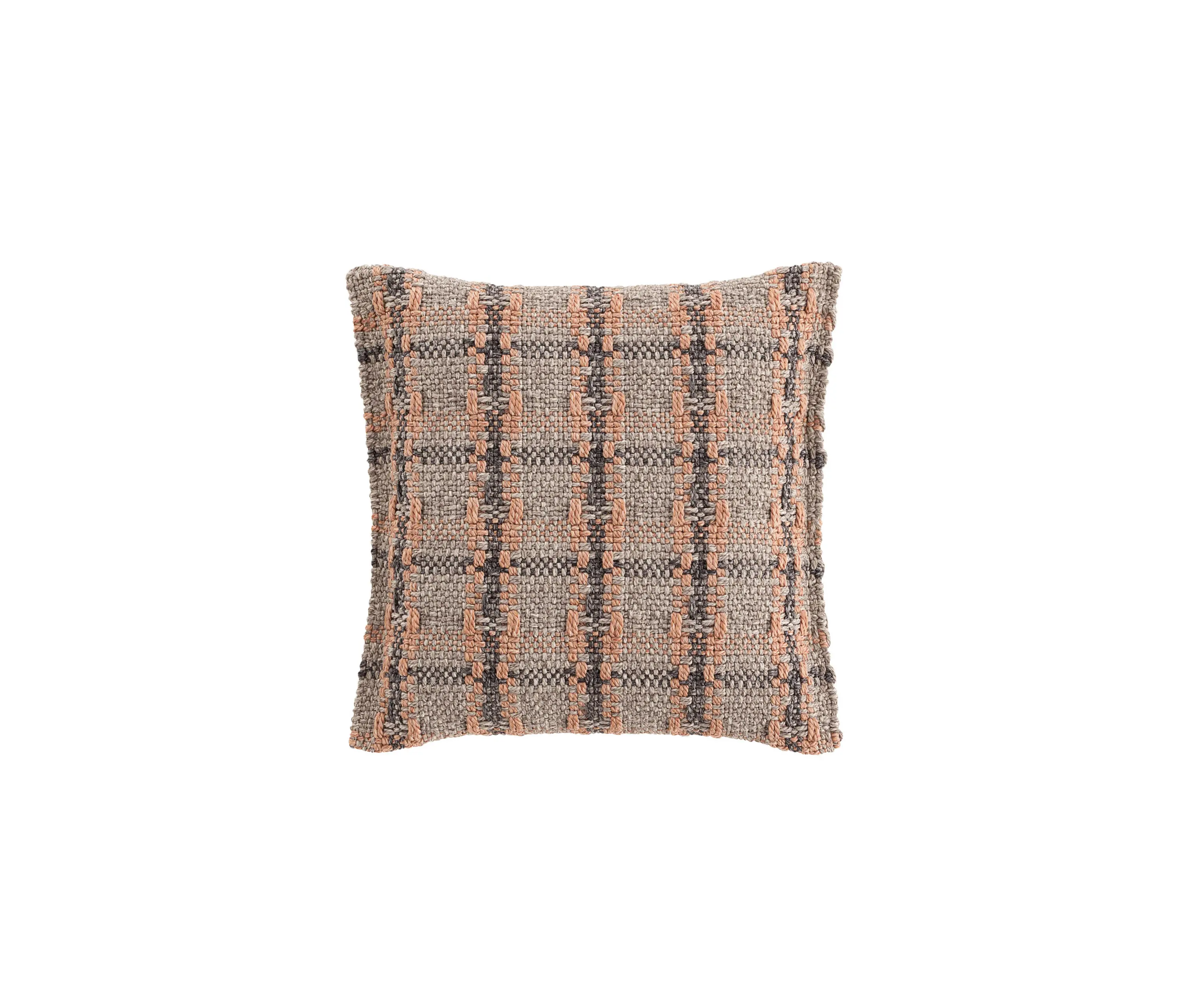 GAN - Garden Layers Small Cushion Checks terracotta
