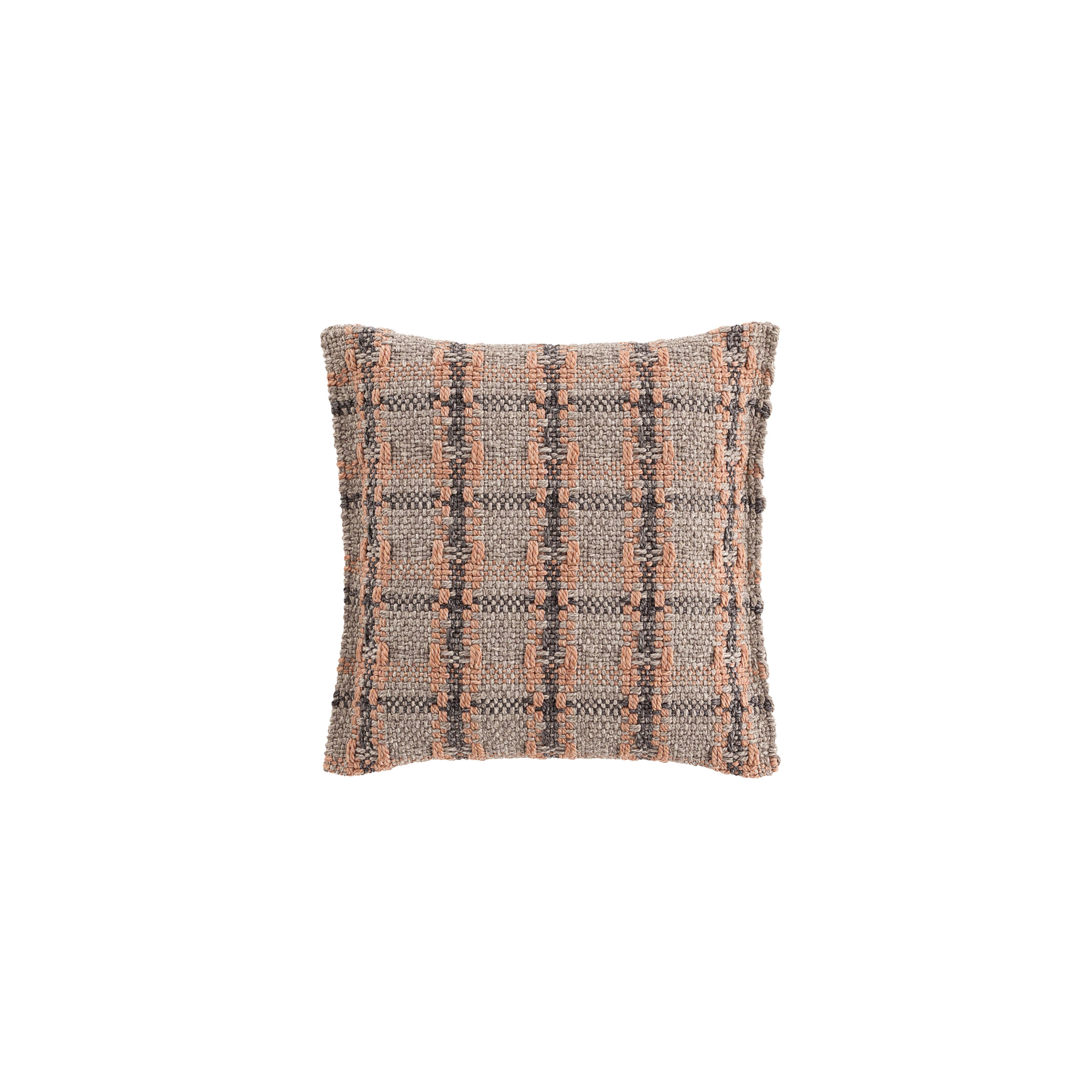 Garden Layers Small Cushion Checks terracotta