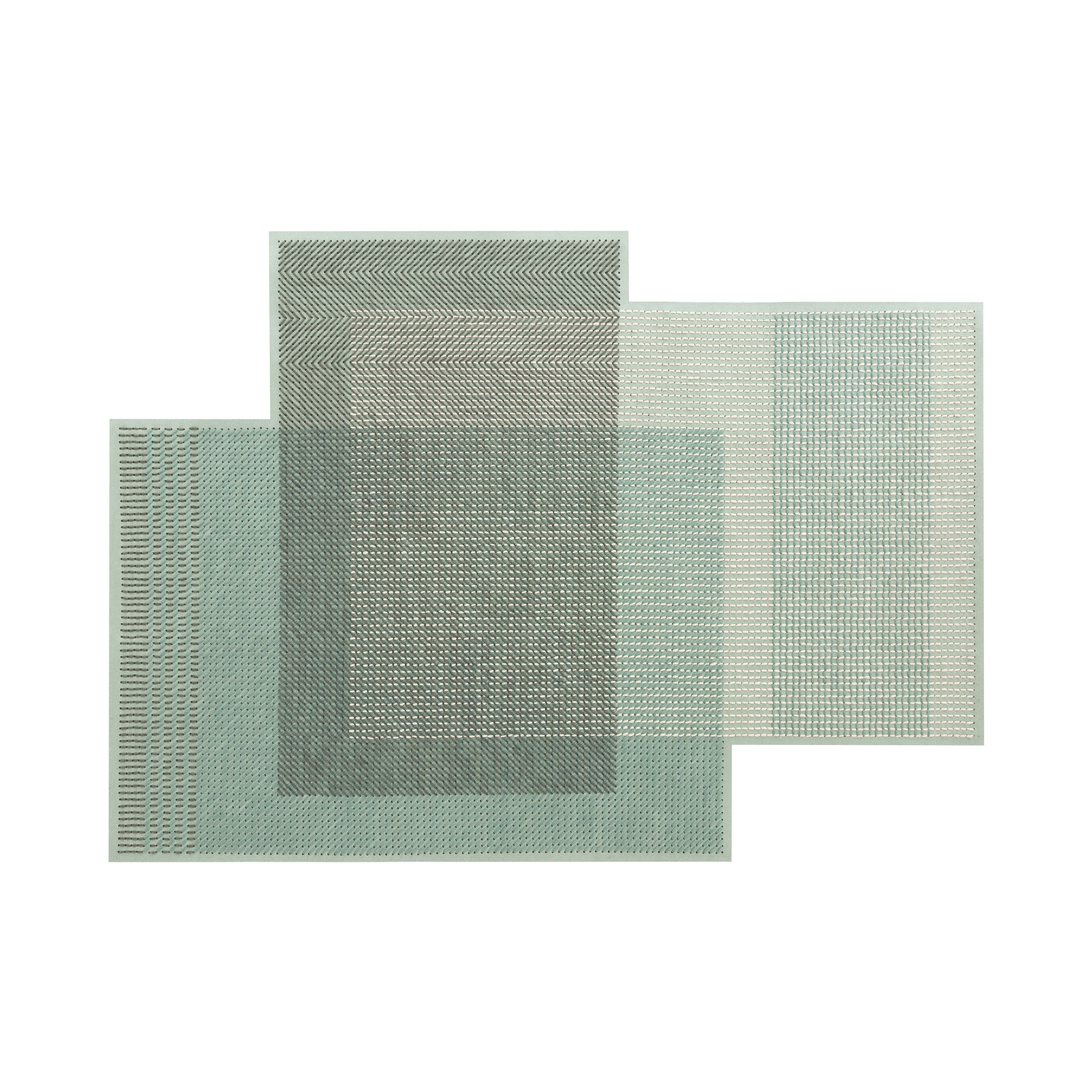 Canevas Geo Rug Green
