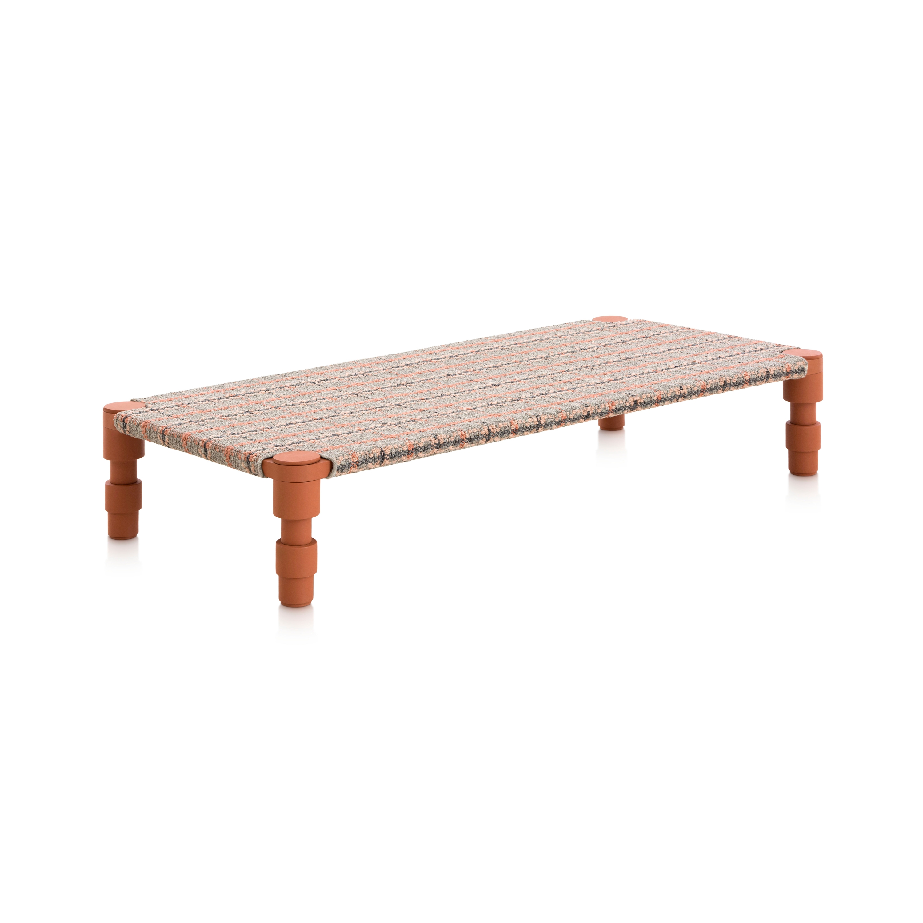 Garden Layers Single Indian bed Tartan terracotta