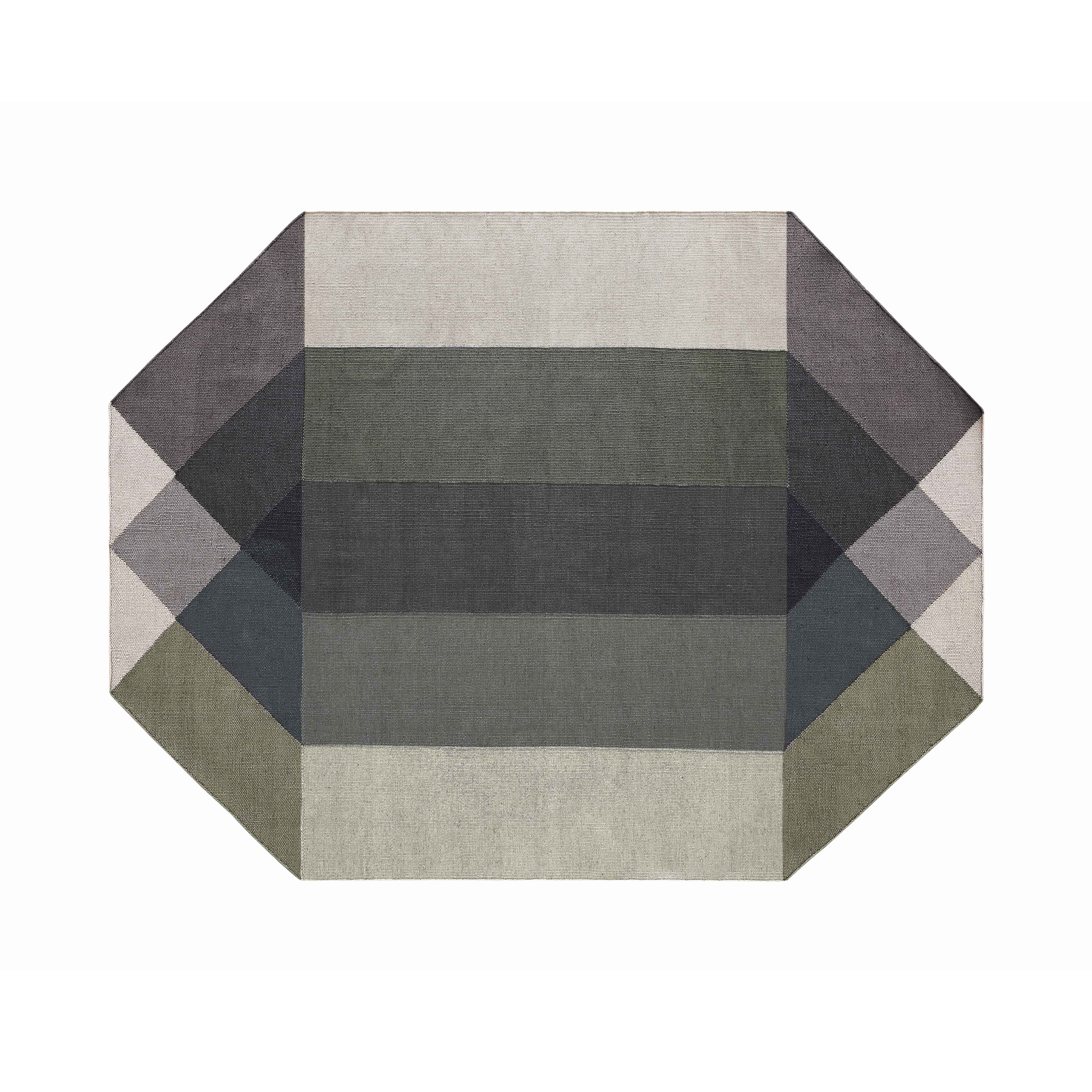 Diamond Outdoor Rug Green - Grey