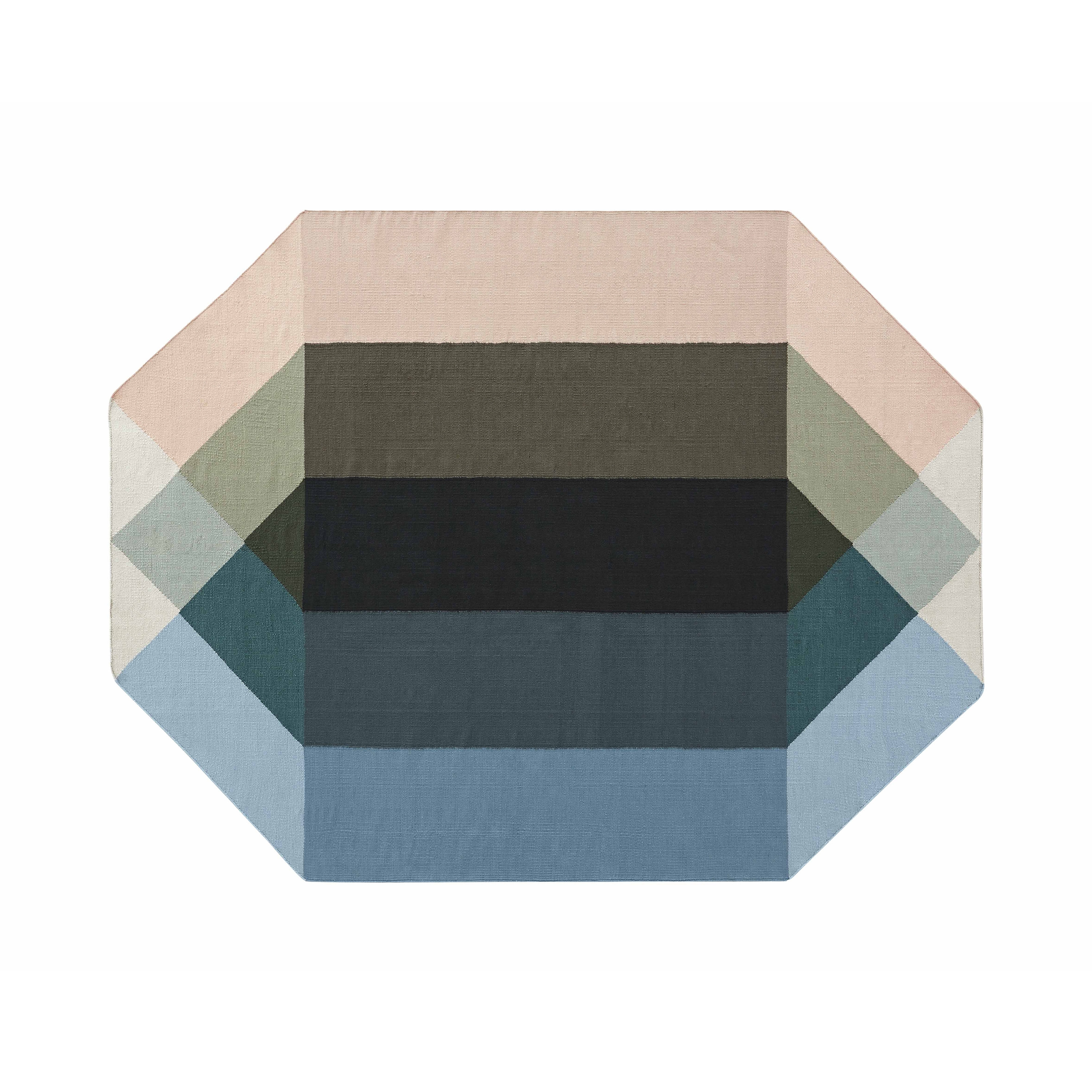 Diamond Outdoor Rug Nude - Petrol