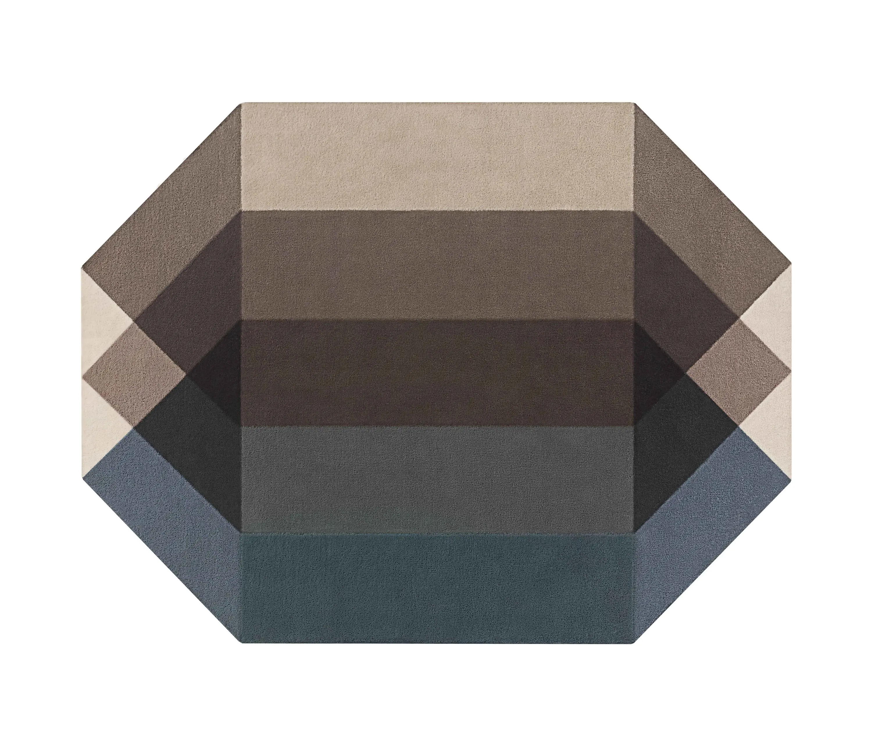 GAN - Diamond Rug 
Blue - Brown