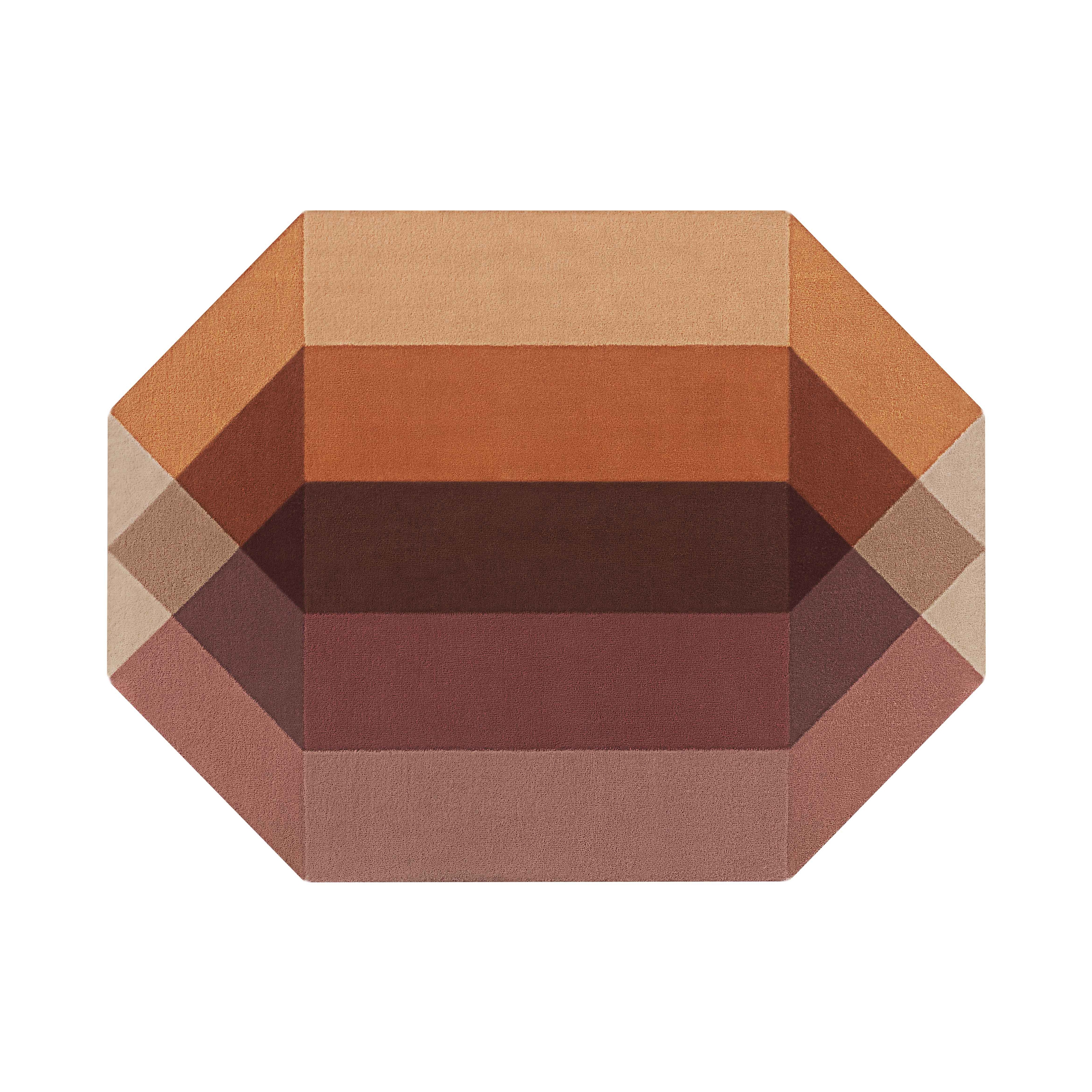 Diamond Rug Orange - Wine