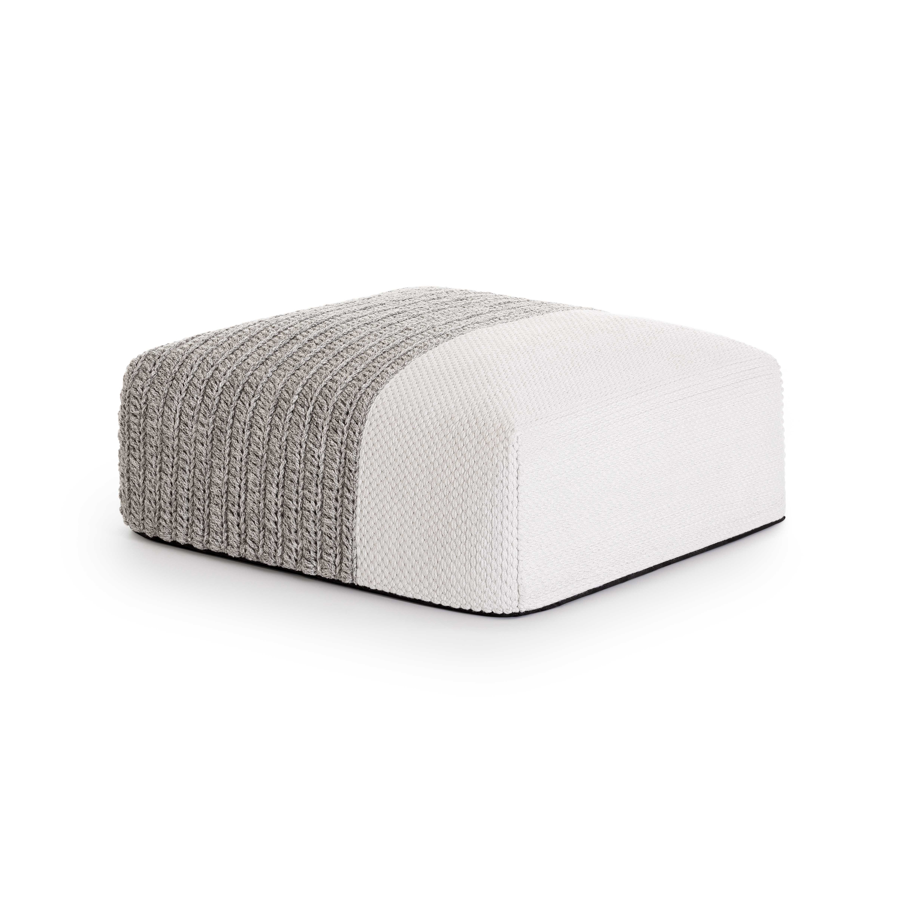 Mangas Outdoor Pouf White