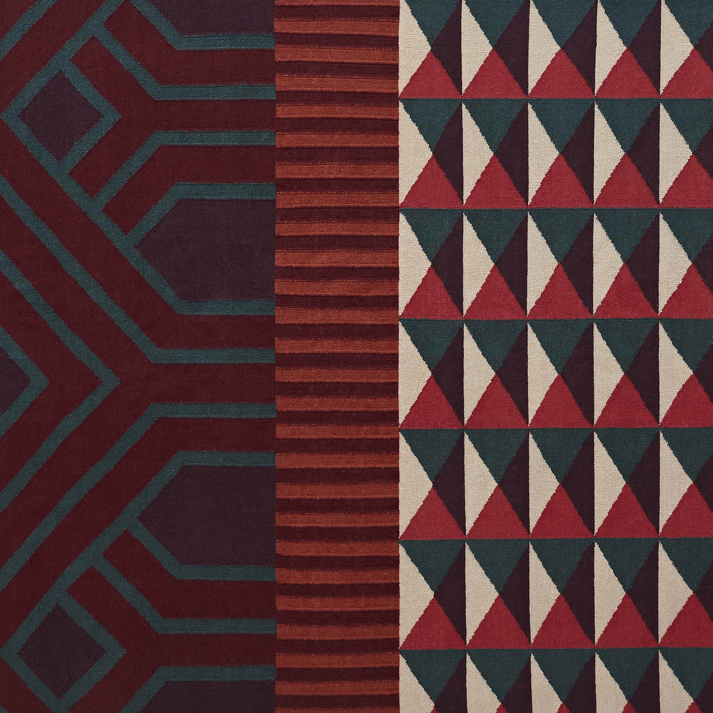Display product Ndebele Rug Red from manufacturer GAN