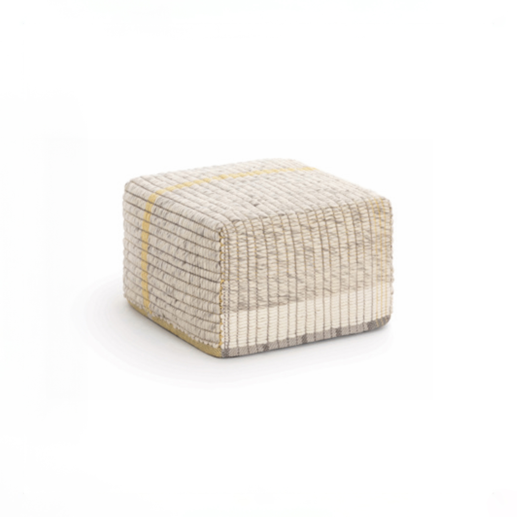 Vertoon produk Reversible Pouf Wool Side Yellow van vervaardiger GAN