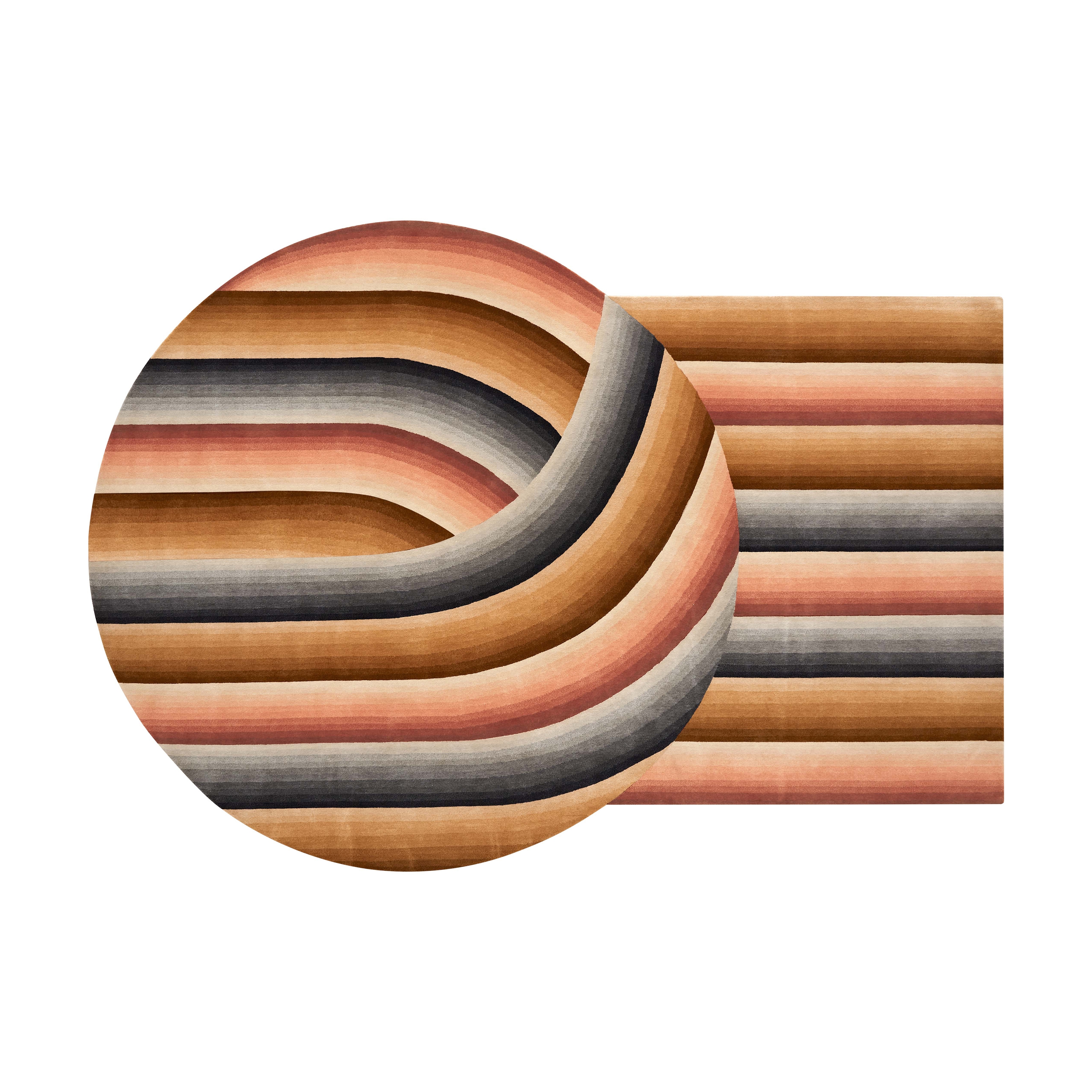 Display product Round Mirage Rug Nude from manufacturer GAN