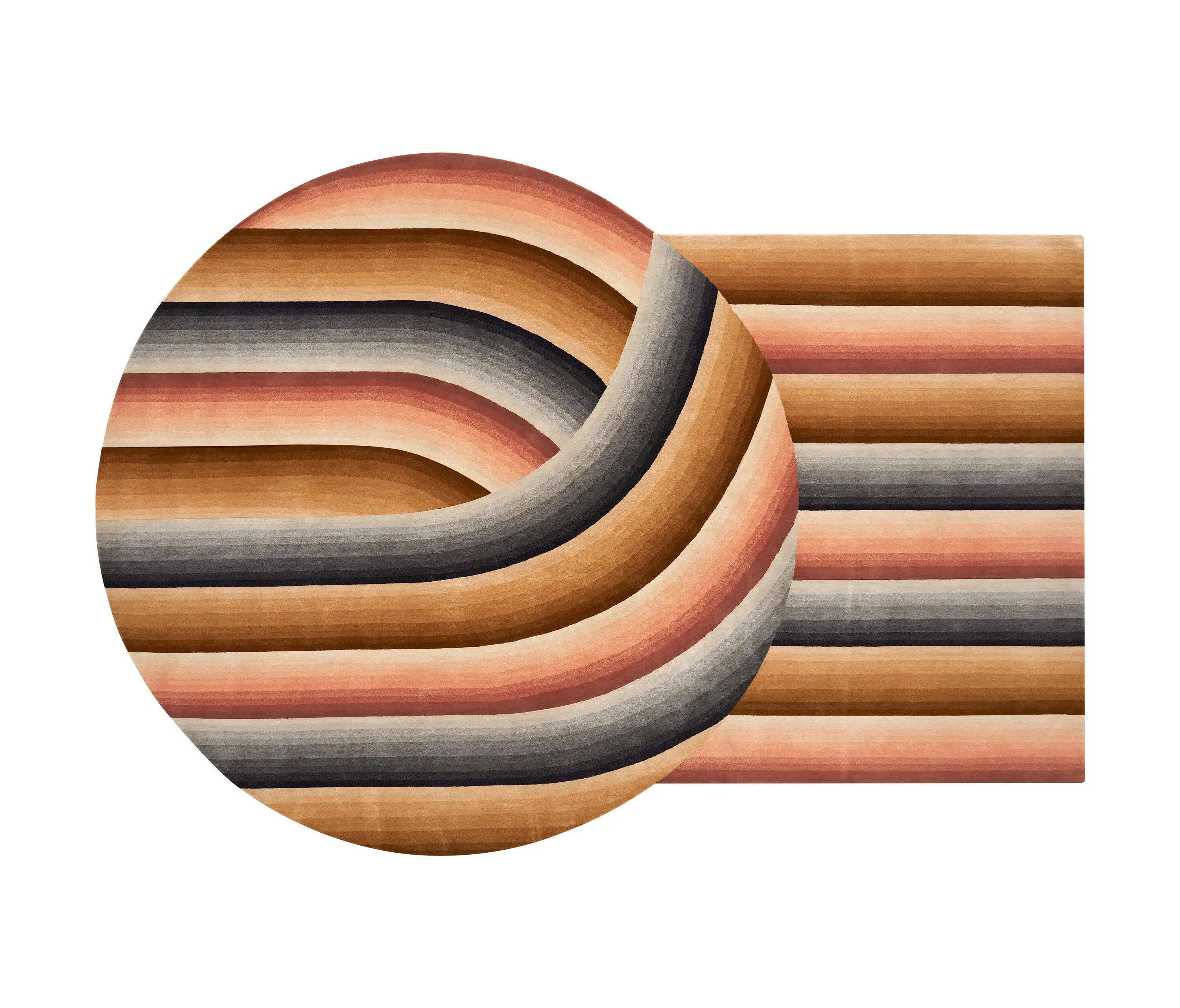 GAN - Round Mirage Rug Nude