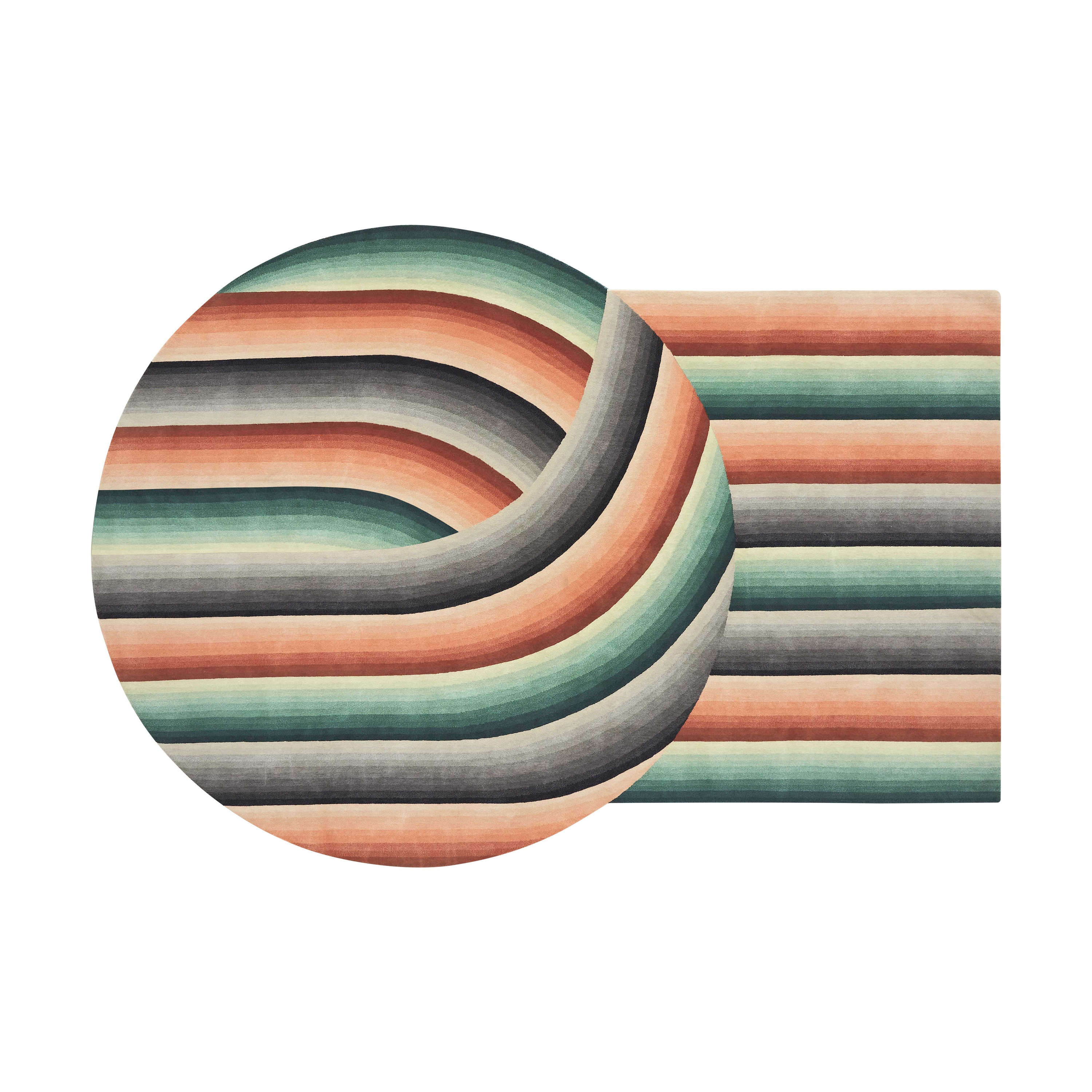 Round Mirage Rug Orange