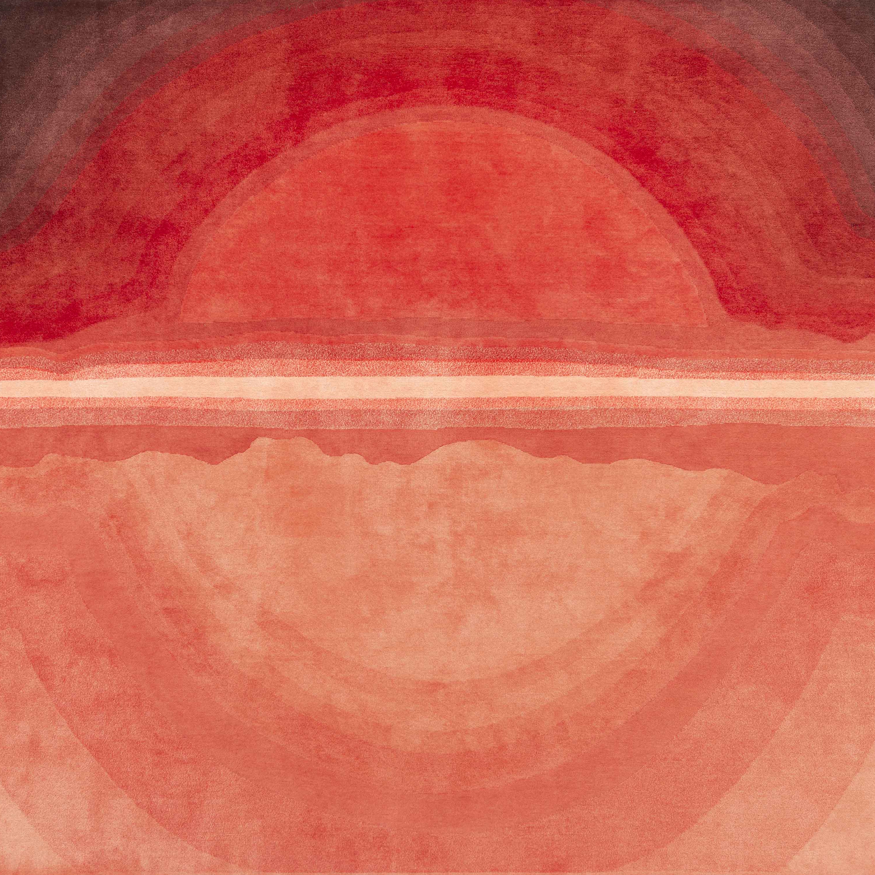 Display product Sunset Rug Red from manufacturer GAN