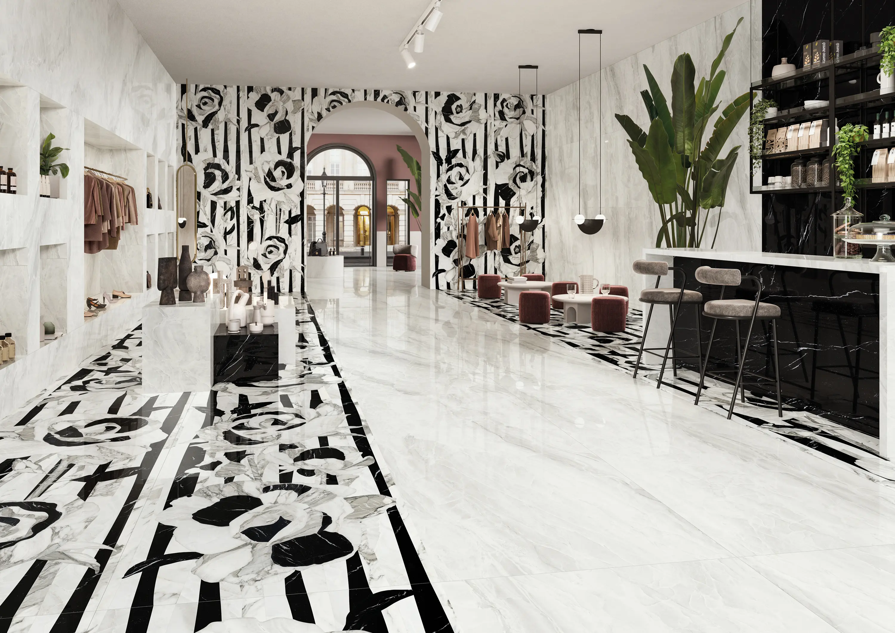 EMILGROUP - Tele di Marmo Selection Arabescato Corchia Mosaico 3x3