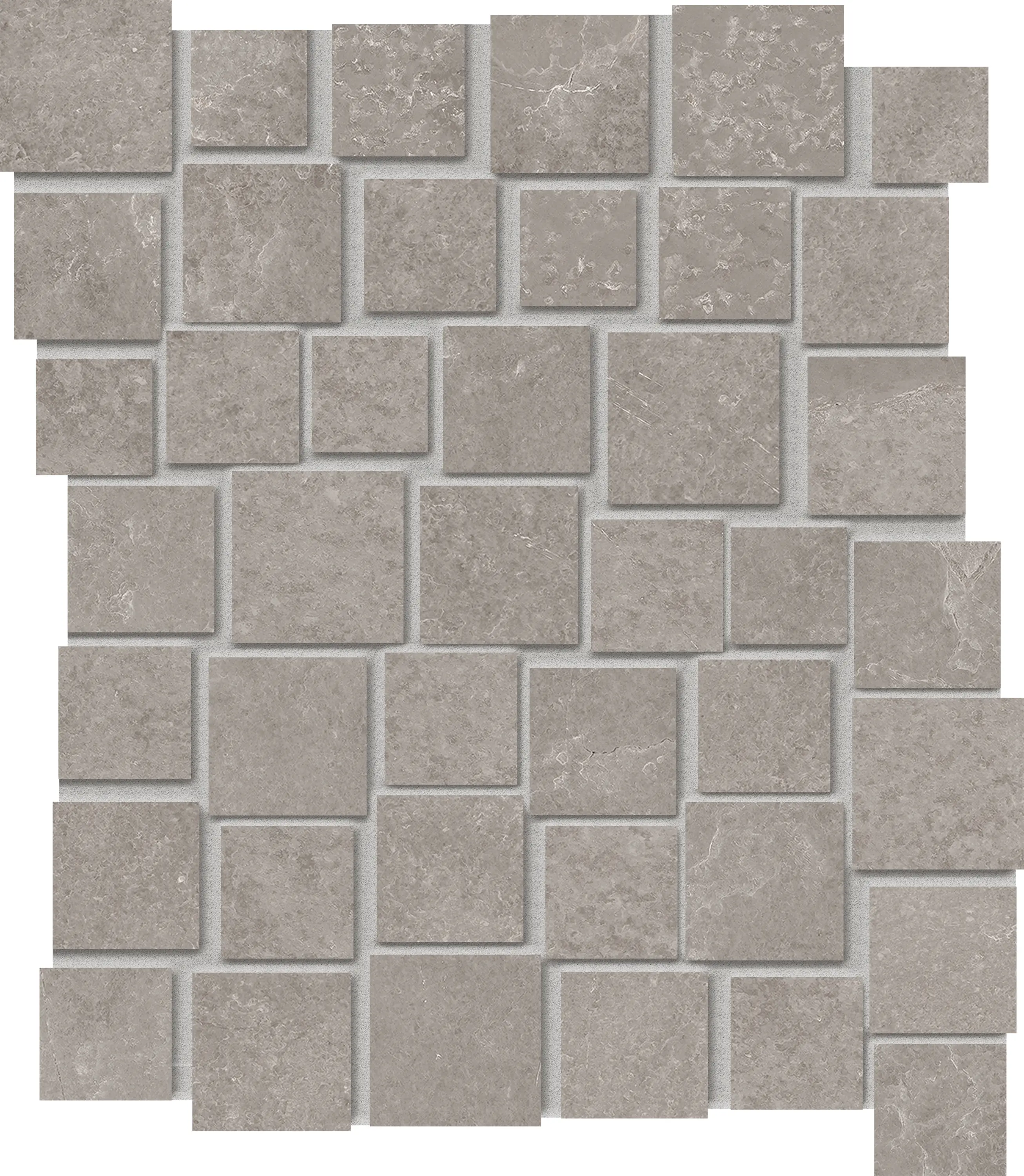 EMILGROUP - Groove Bright Grey Mosaico Penta