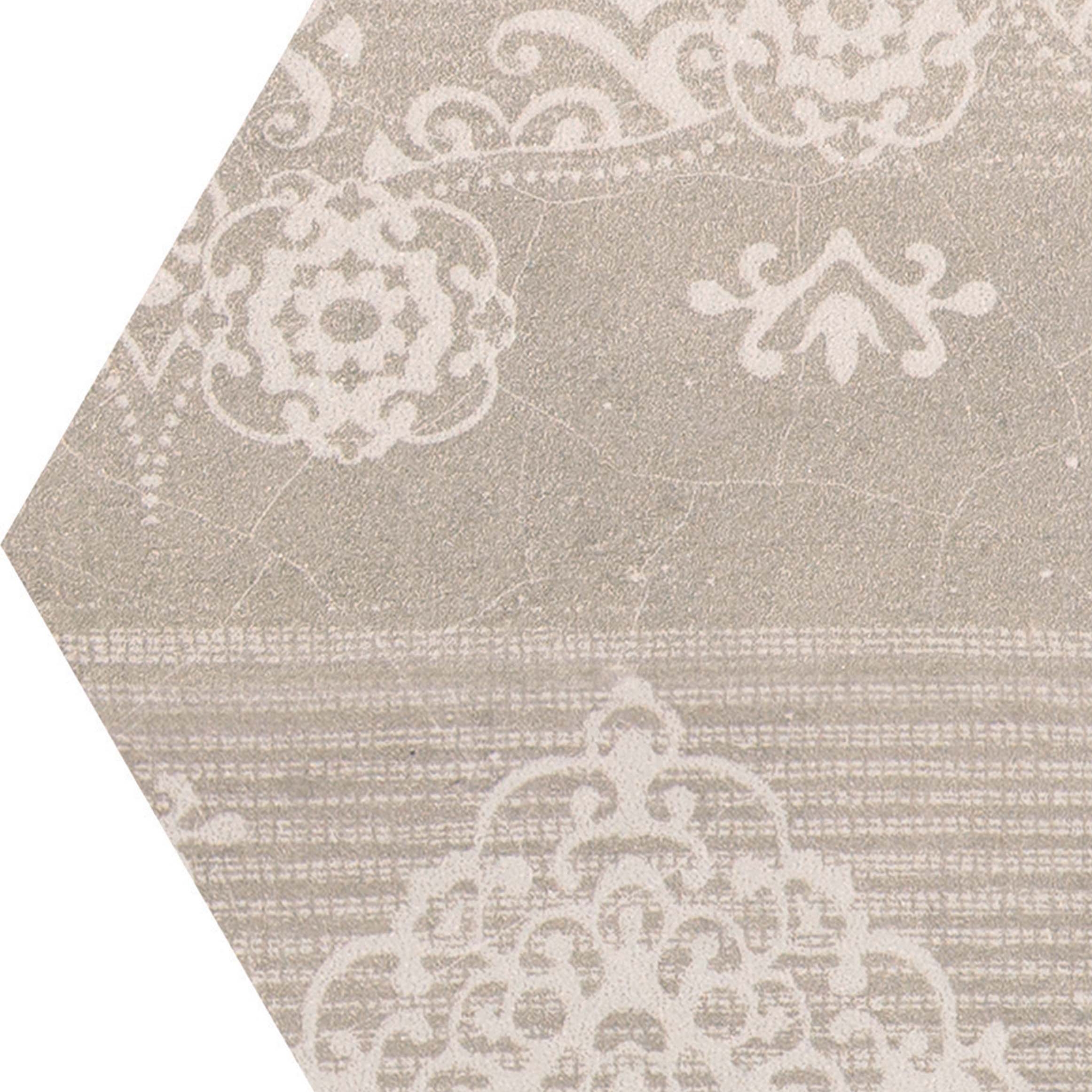 Display product Gesso Esagona Patchwork Taupe Linen from manufacturer EMILGROUP