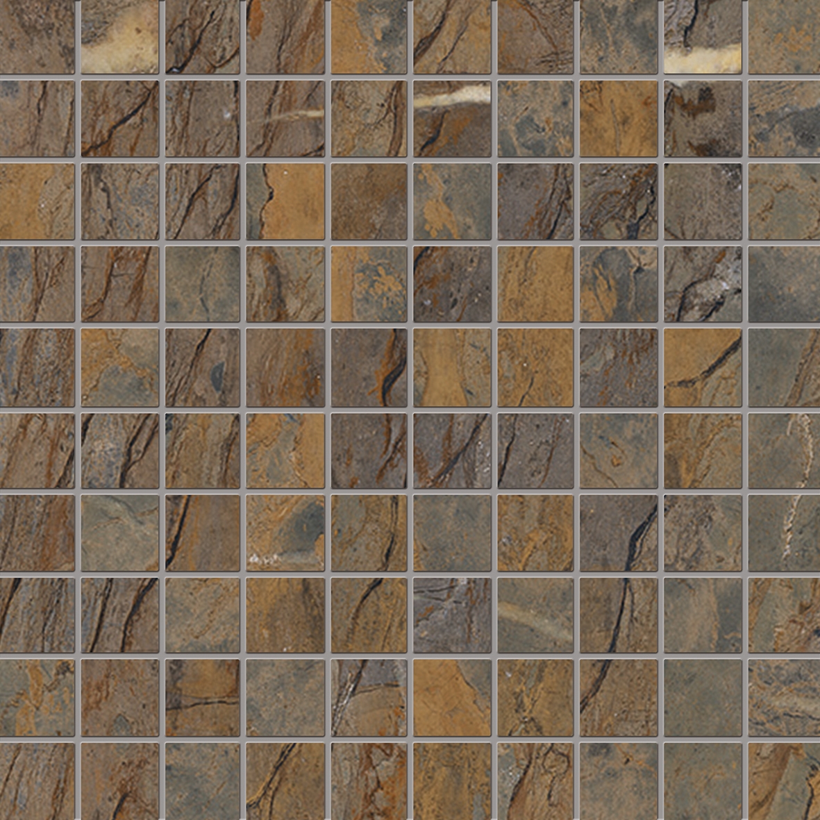 Tele di Marmo Reloaded Mosaico FOSSIL BROWN MALEVIC 3X3