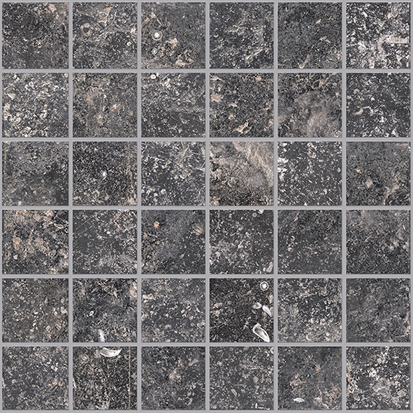 Unique Bleu Mosaico 5x5 Anthracite Ancienne