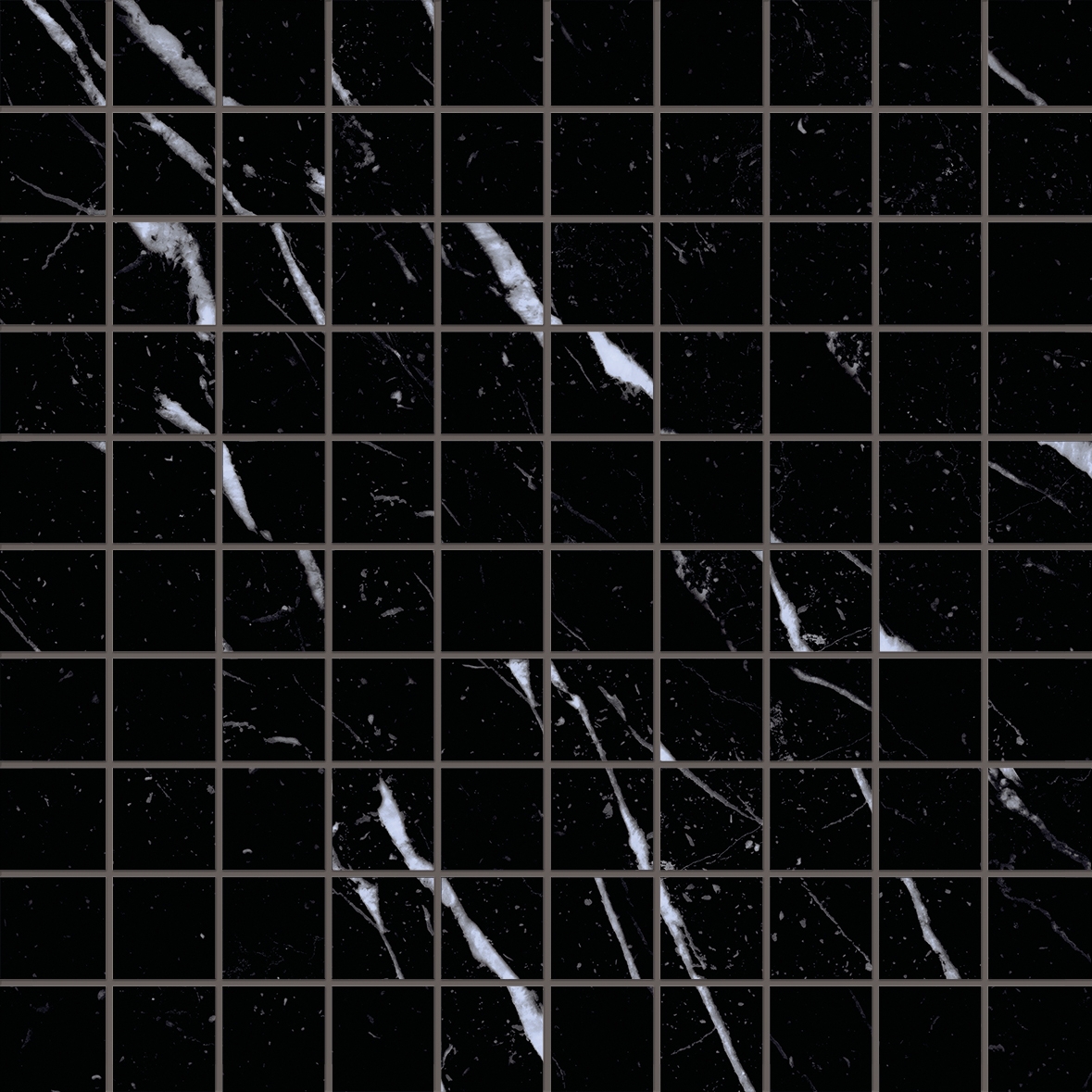 Tele di Marmo Selection Nero Marquinia Mosaico 3x3