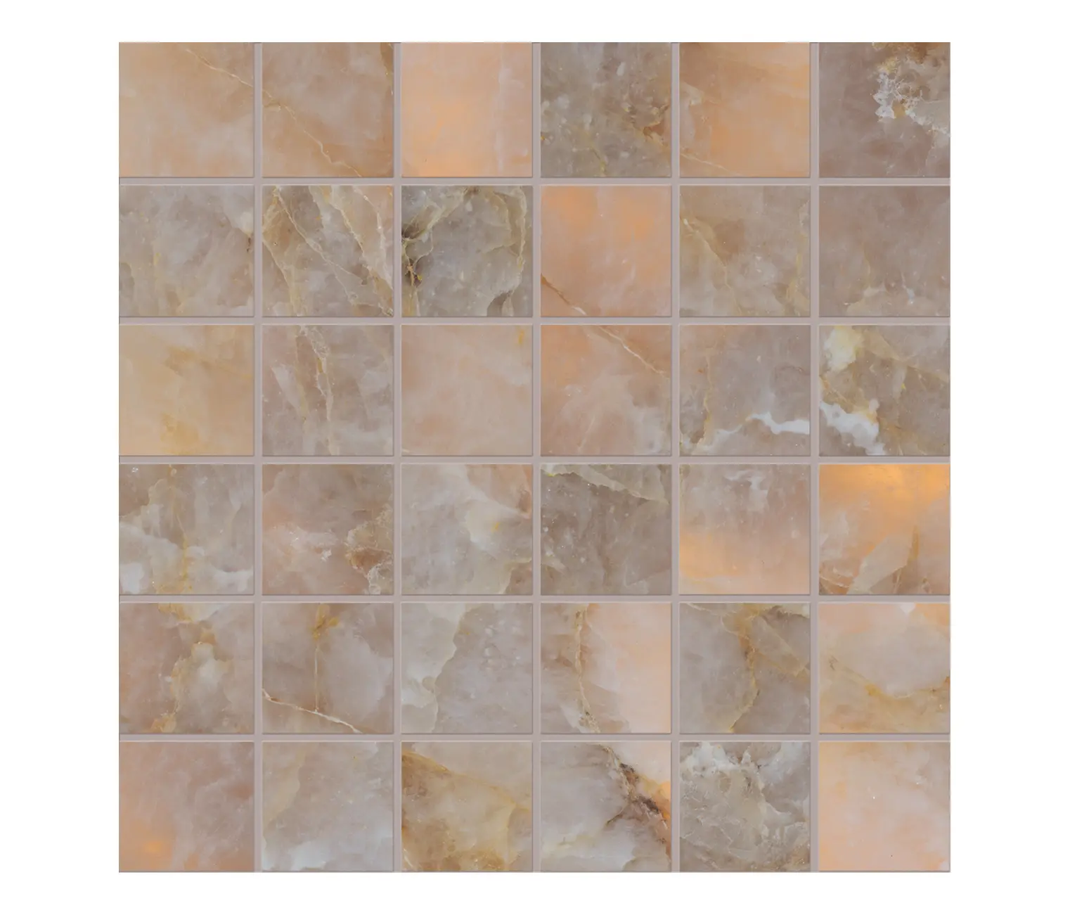 EMILGROUP - Tele di Marmo Lumia Mosaico 5x5 Golden Ambra