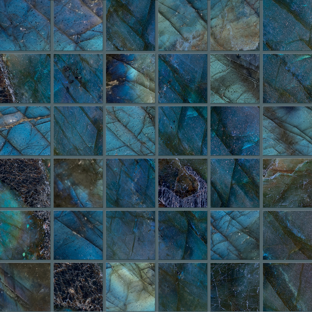Tele di Marmo Lumia Mosaico 5x5 Labradorite