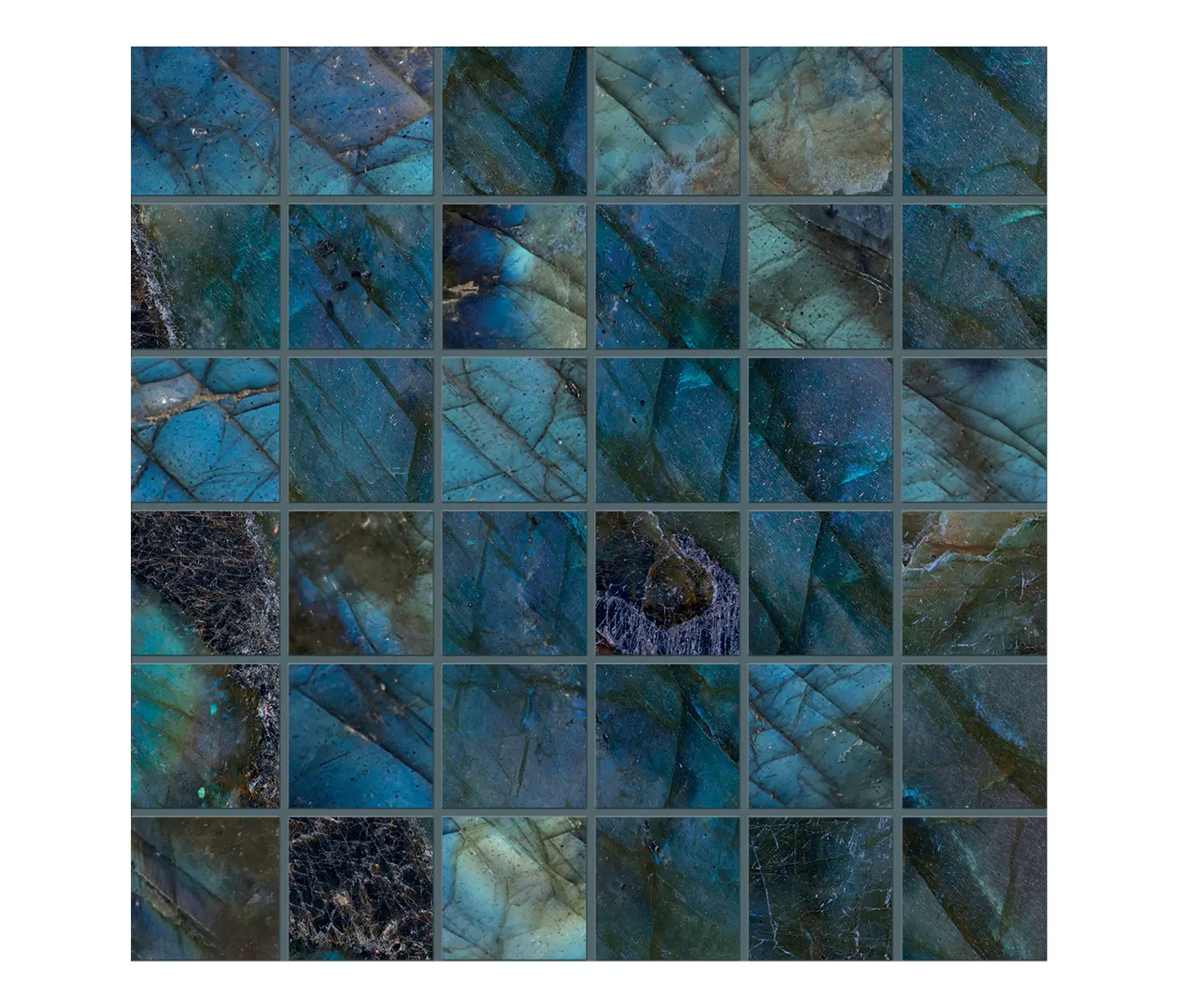 EMILGROUP - Tele di Marmo Lumia Mosaico 5x5 Labradorite