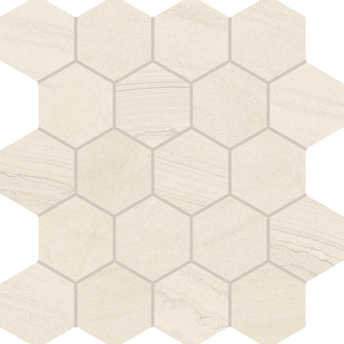 Display product Varana Stone Mosaico Hexagon Cross Cut Beige from manufacturer EMILGROUP