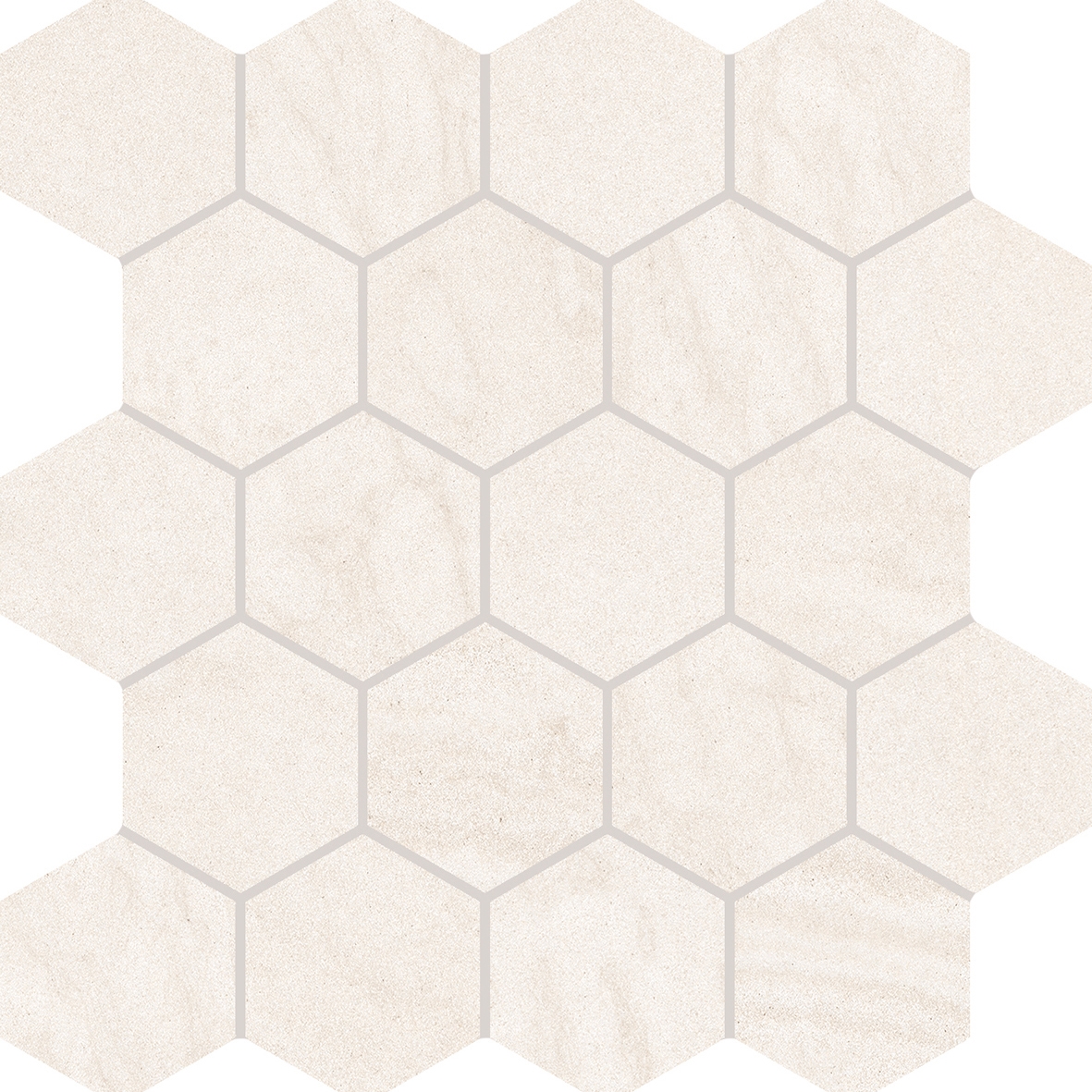 Varana Stone Mosaico Hexagon Cross Cut White