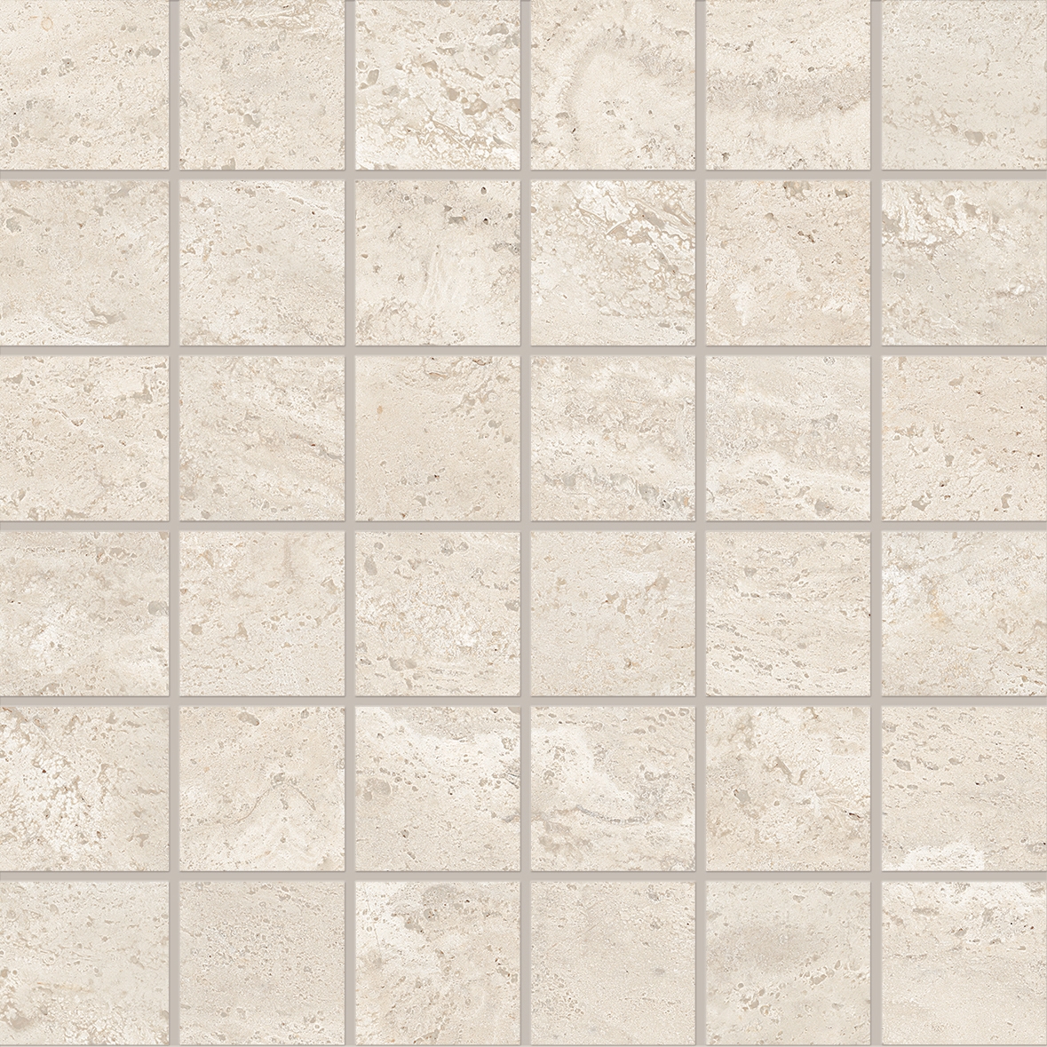 Display product Dual Travertine Poro Aperto Mosaico 5x5 White from manufacturer EMILGROUP